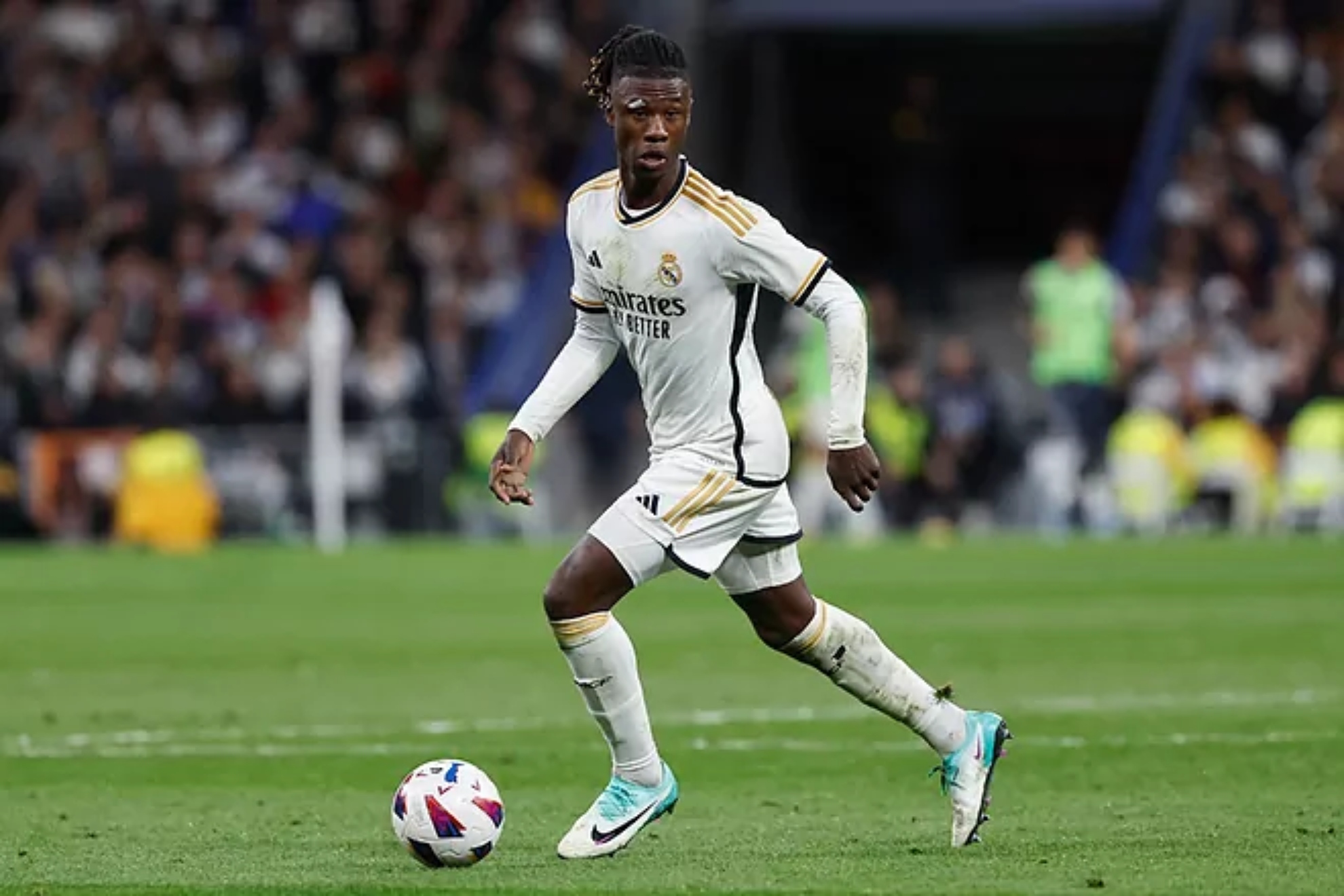 Camavinga, durante un partido con el Real Madrid