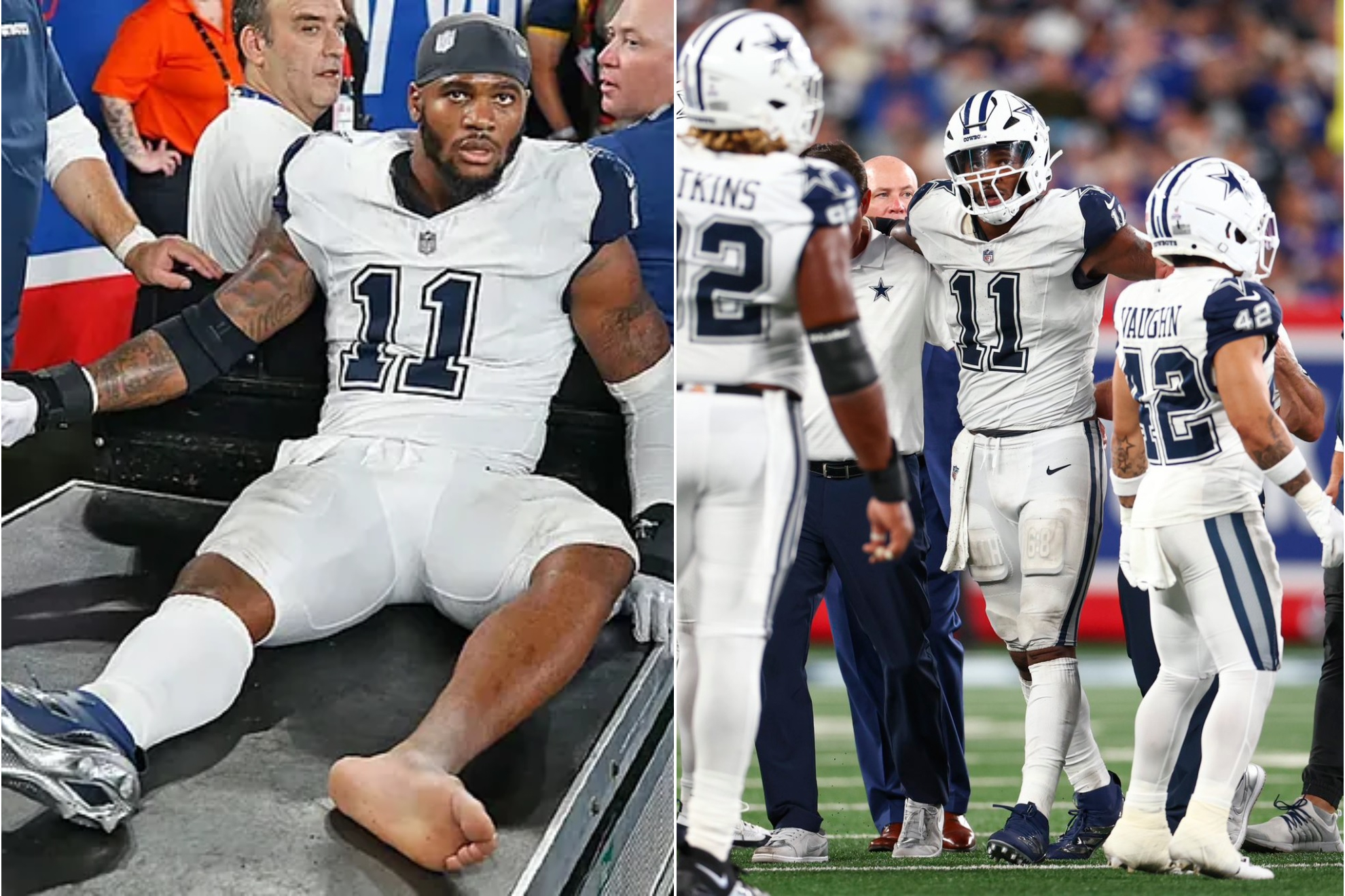 Cara le sali� la victoria a los Cowboys frente a los Giants al perder a su l�der defensivo