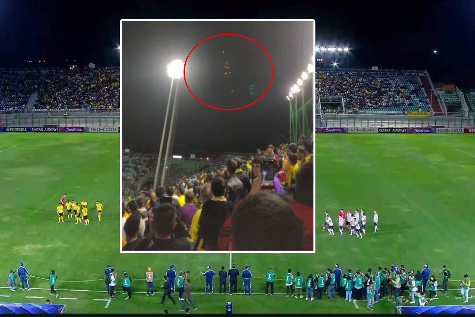 As� se vieron los misiles desde las tribunas