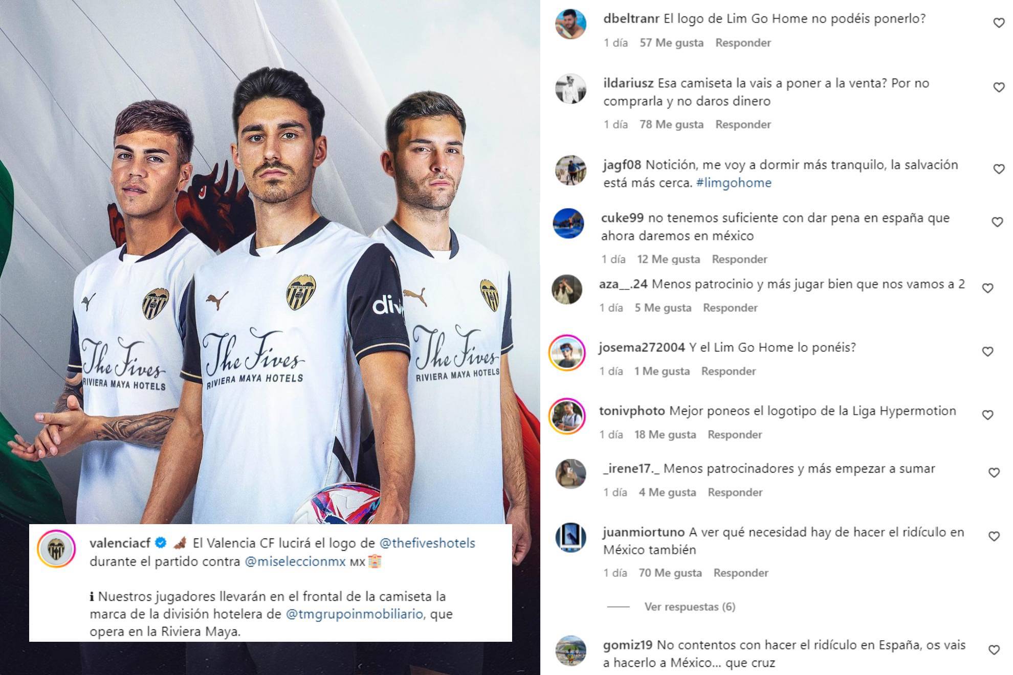 Algunos comentarios que se leen en la publicaci�n del Valencia