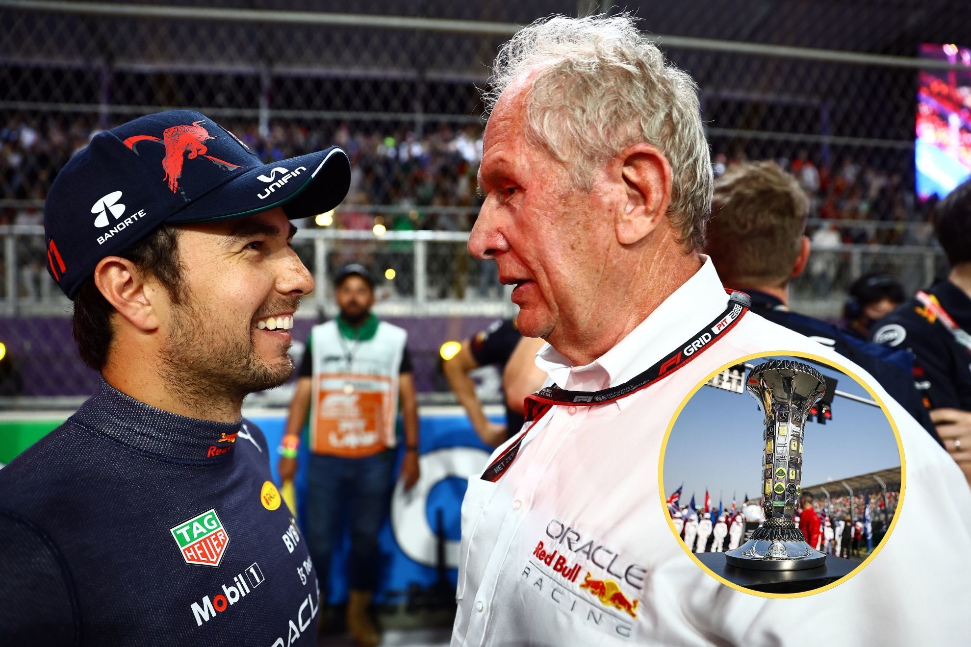 Checo P�rez y Helmut Marko, una relaci�n de dimes y diretes