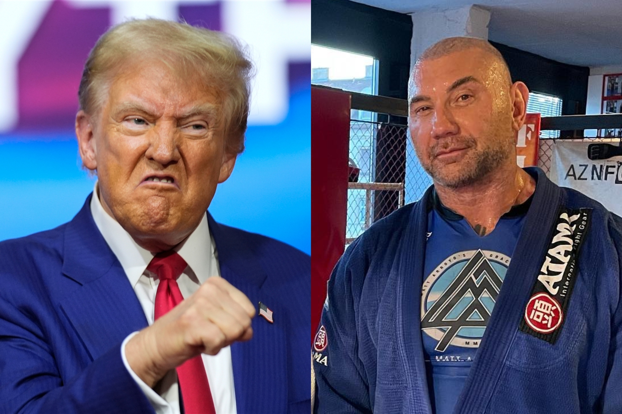 Donald Trump y Dave Bautista