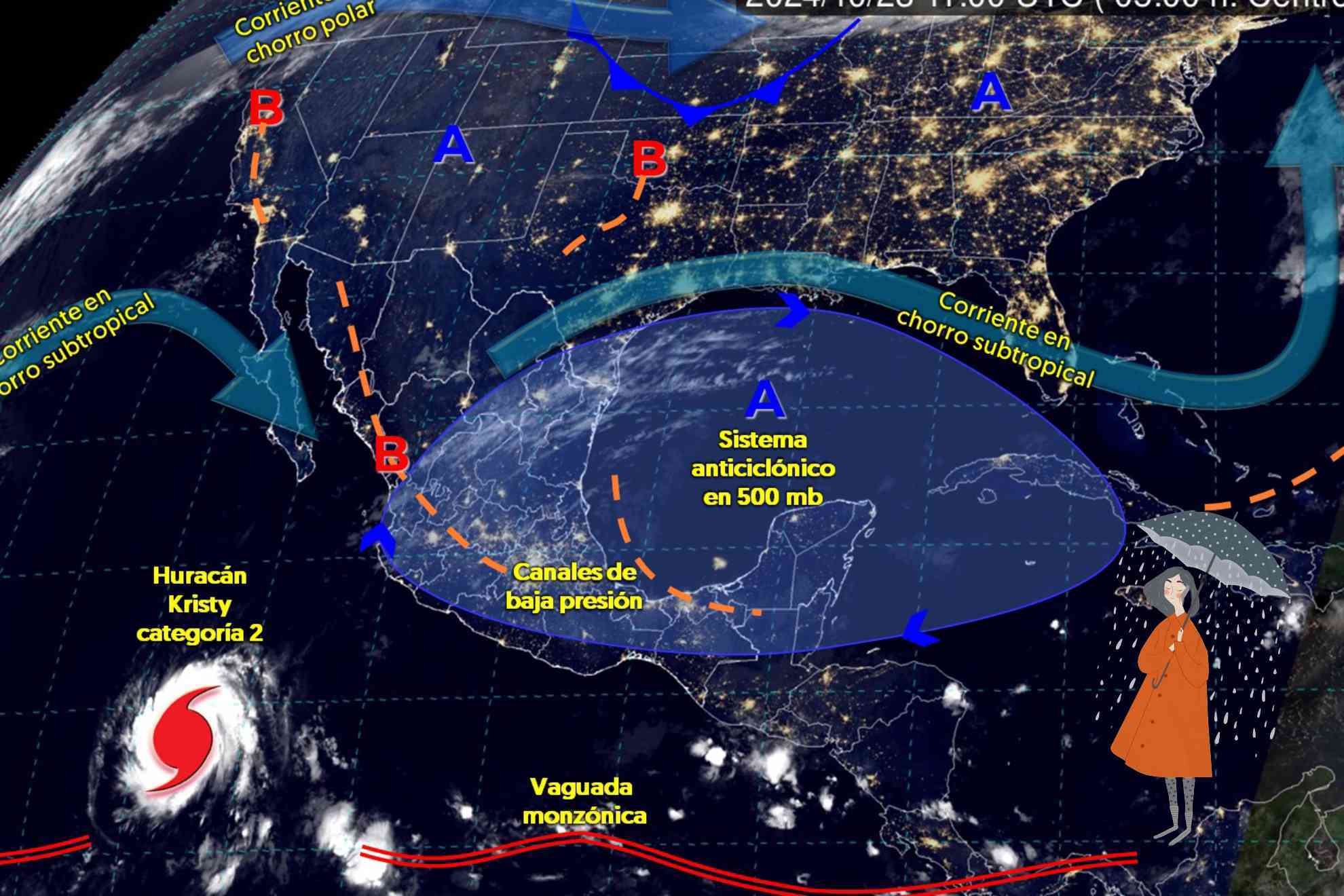 El hurac�n Kristy se aleja de territorio nacional 2024