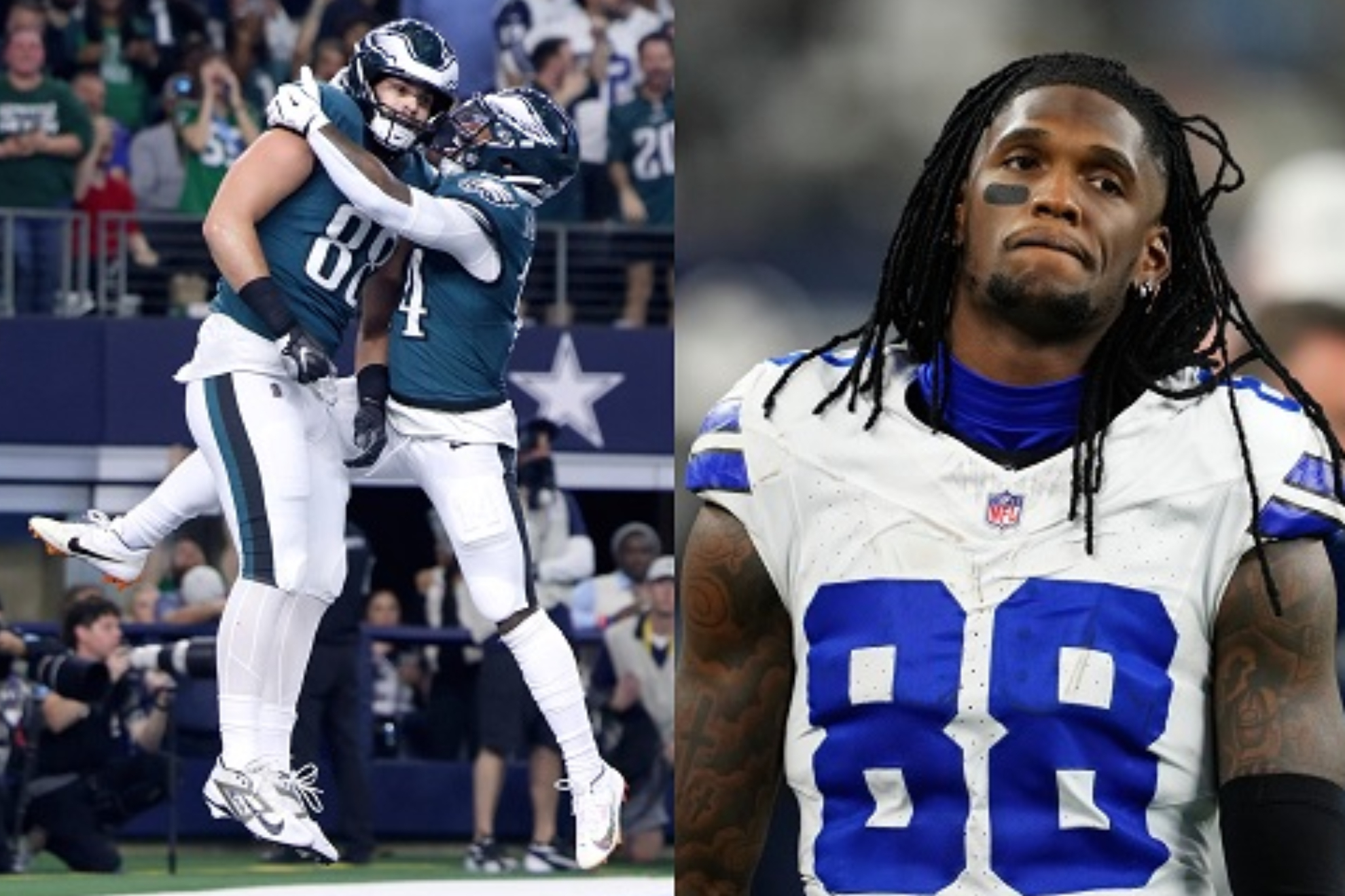 Mientras los Eagles festejan su victoria, los Cowboys salen decepcionados del AT&T Stadium