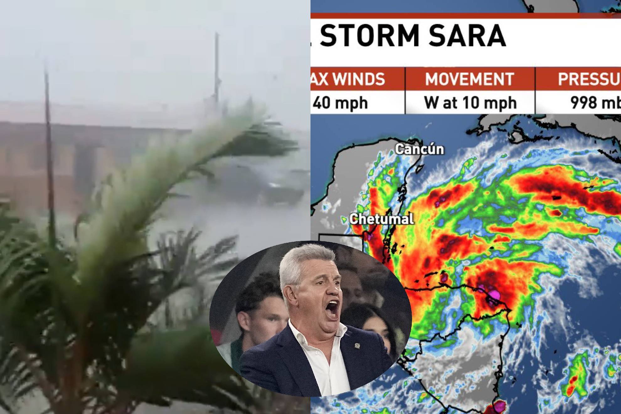 Tormenta Tropical Sara y Javier Aguirre.