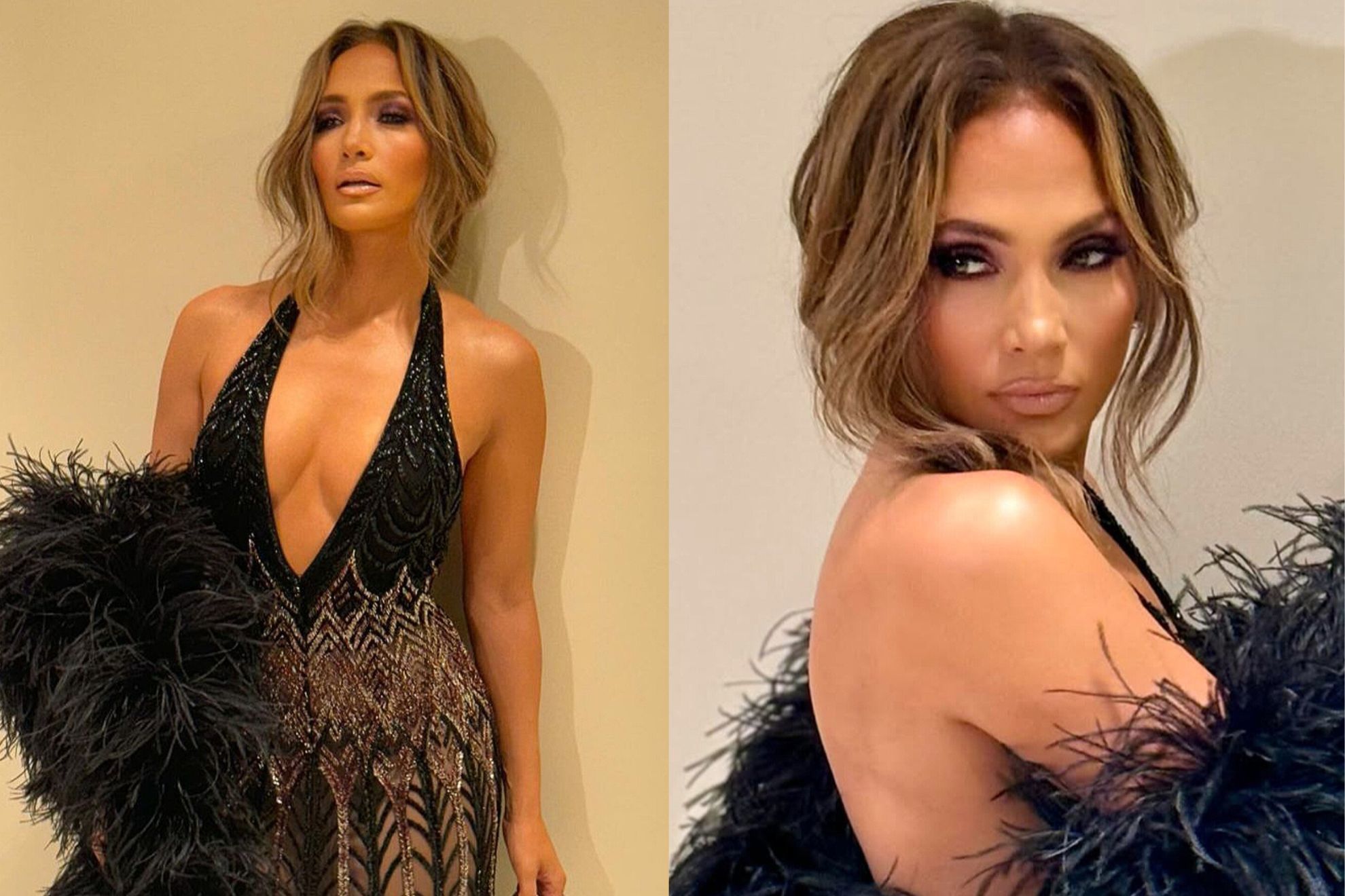 JLo luce en desfile de Elie Saab en Arabia