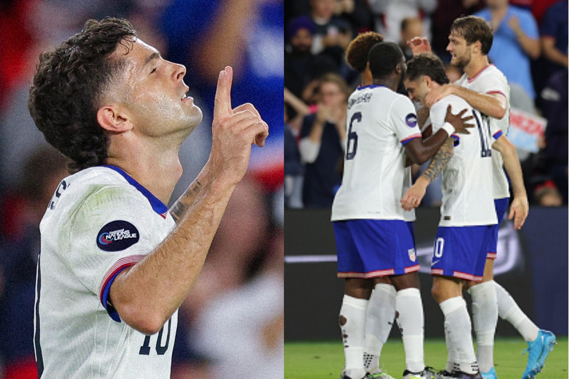 Christian Pulisic y la Selecci�n de Estados Uniod sfestejan su pase a Semifinales del torneo