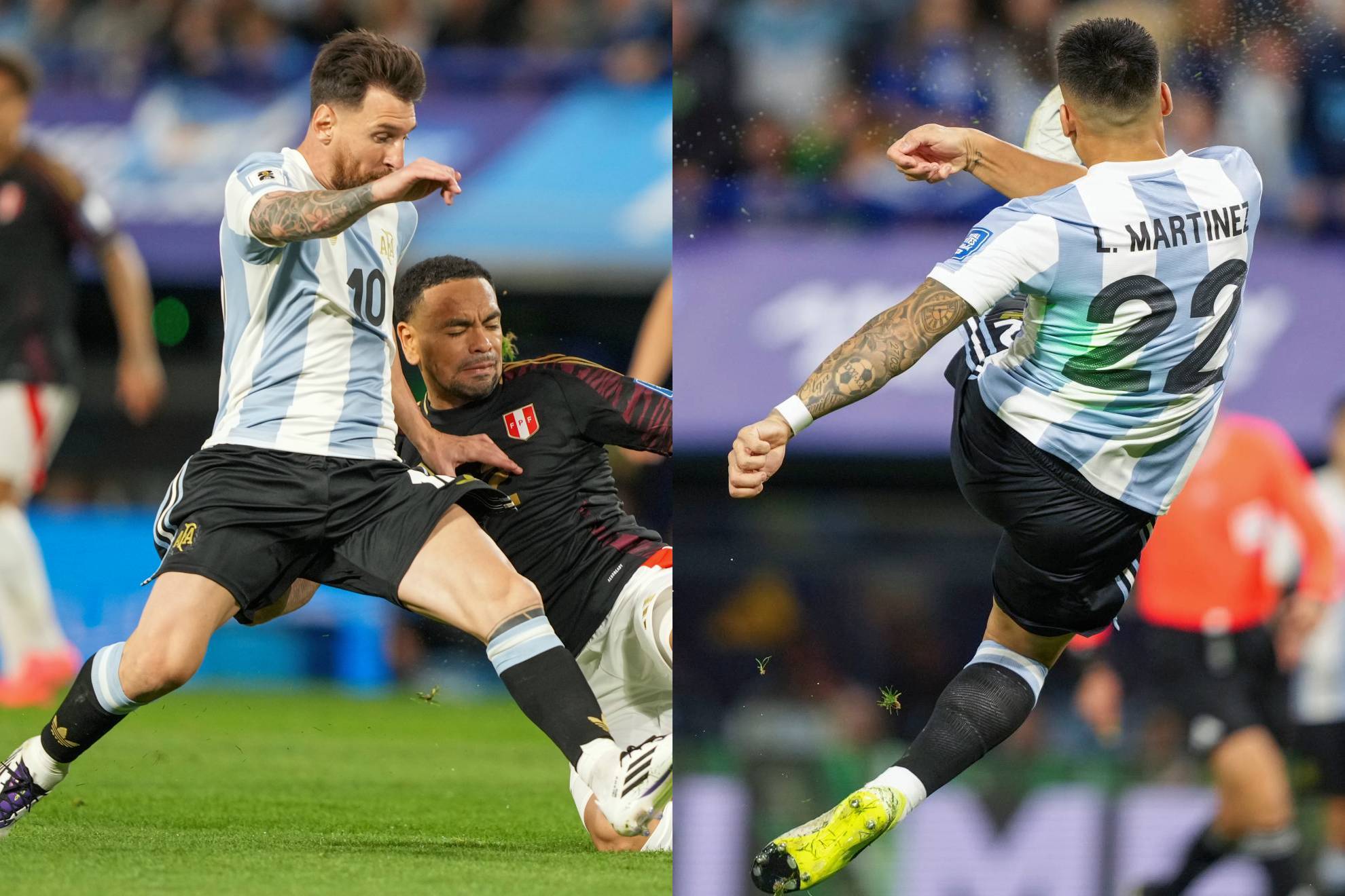 Lionel Messi y Lautaro Mart�nez.