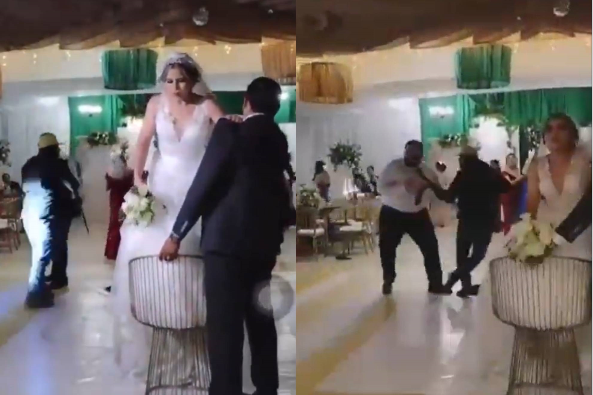 Hombres armados irrumpieron en una boda exactamente al momento que la novia iba a lanzar el ramo