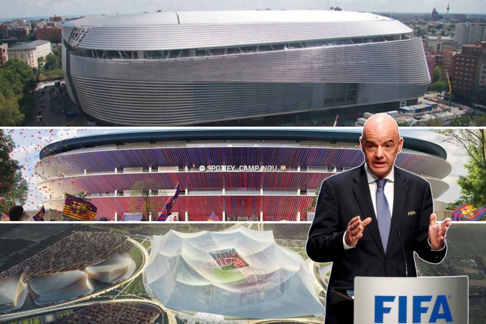 El Bernab�u, Camp Nou y Casablanca pelean por algunos de los partidos m�s importantes del Mundial 2030