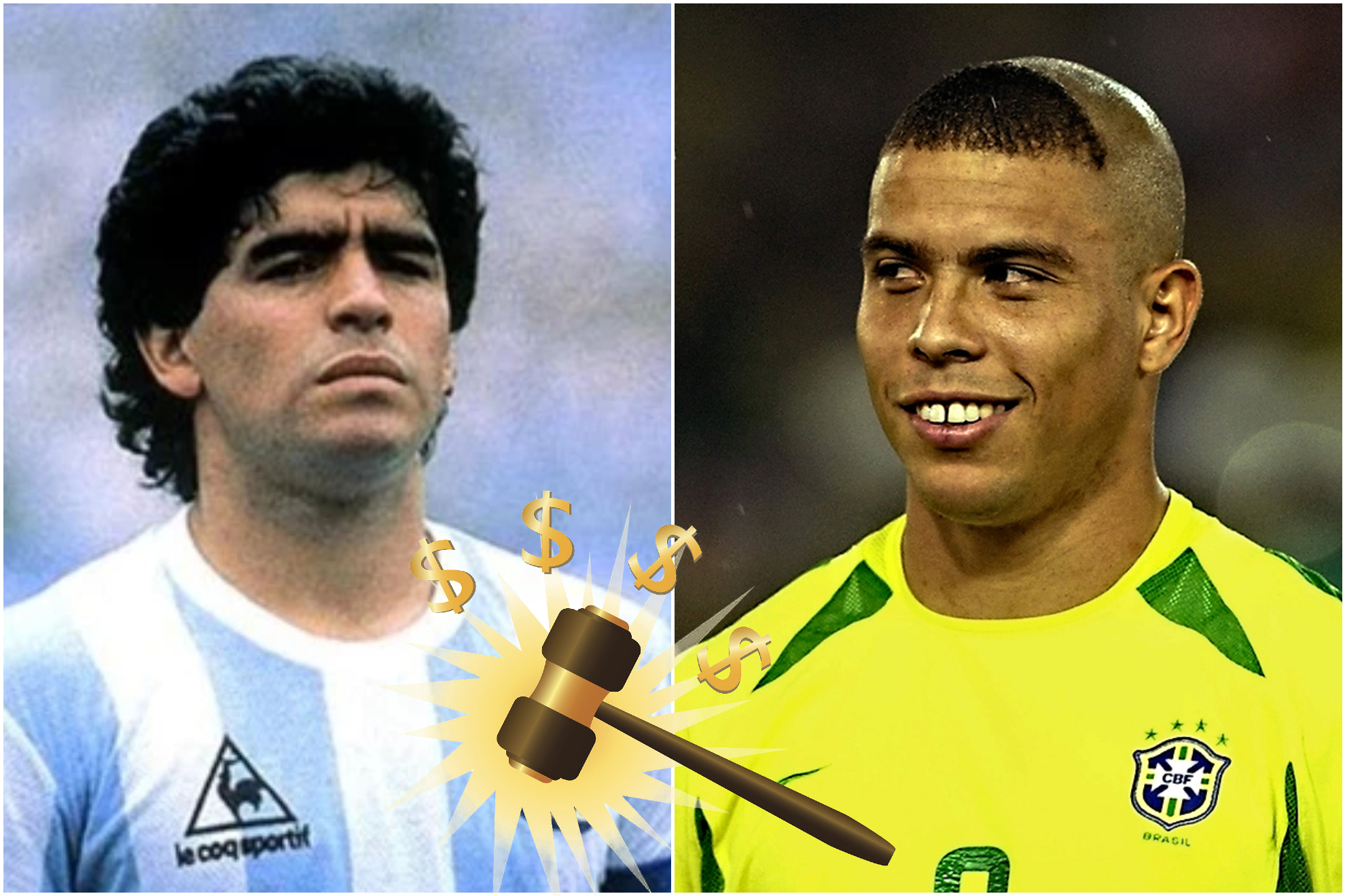 Art�culos de MARADONA y RONALDO a subasta
