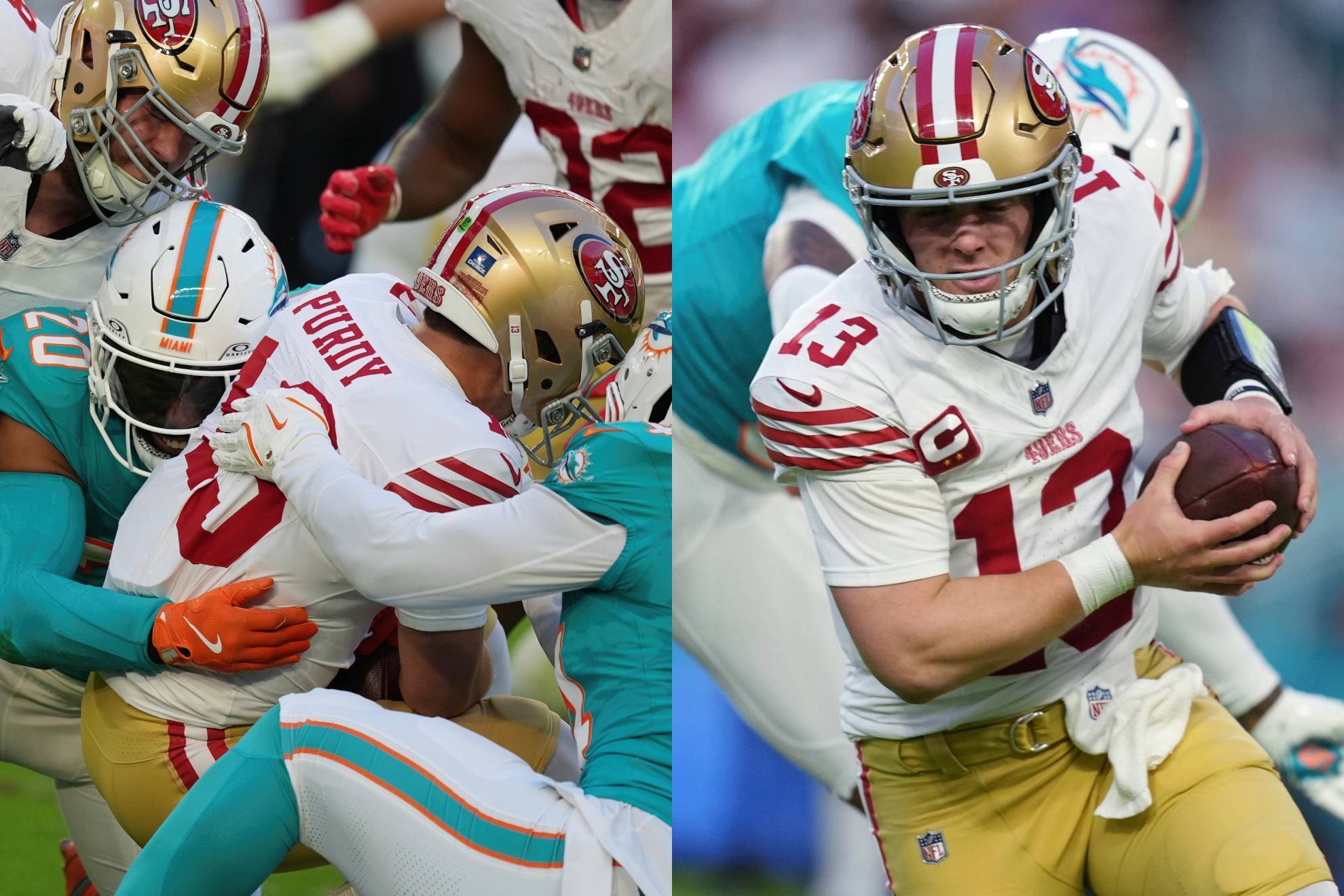 Brock Purdy sufri� contra los Dolphins.