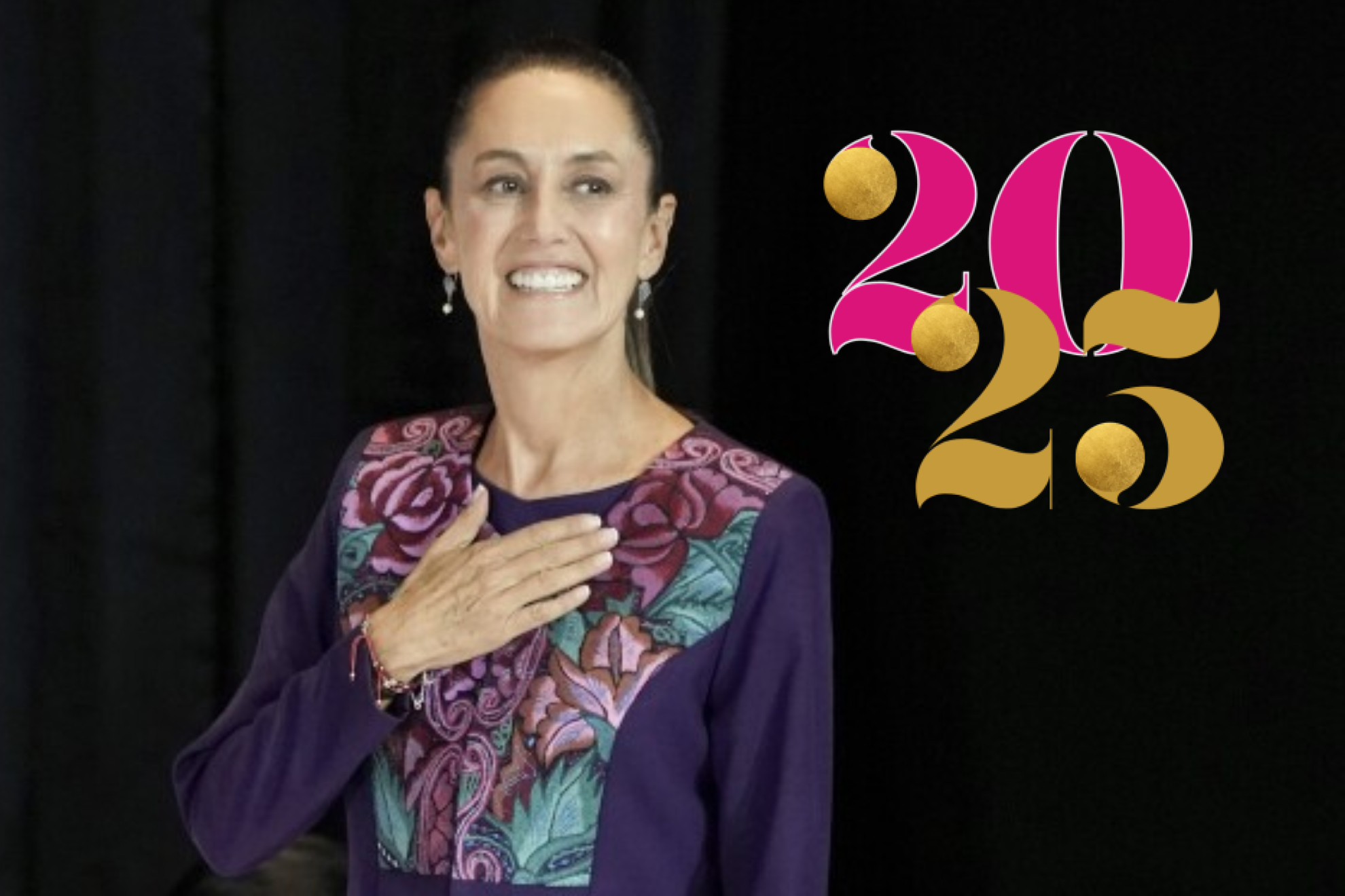 Claudia SHEINBAUM salud� al 2025 durante su MA�ANERA.