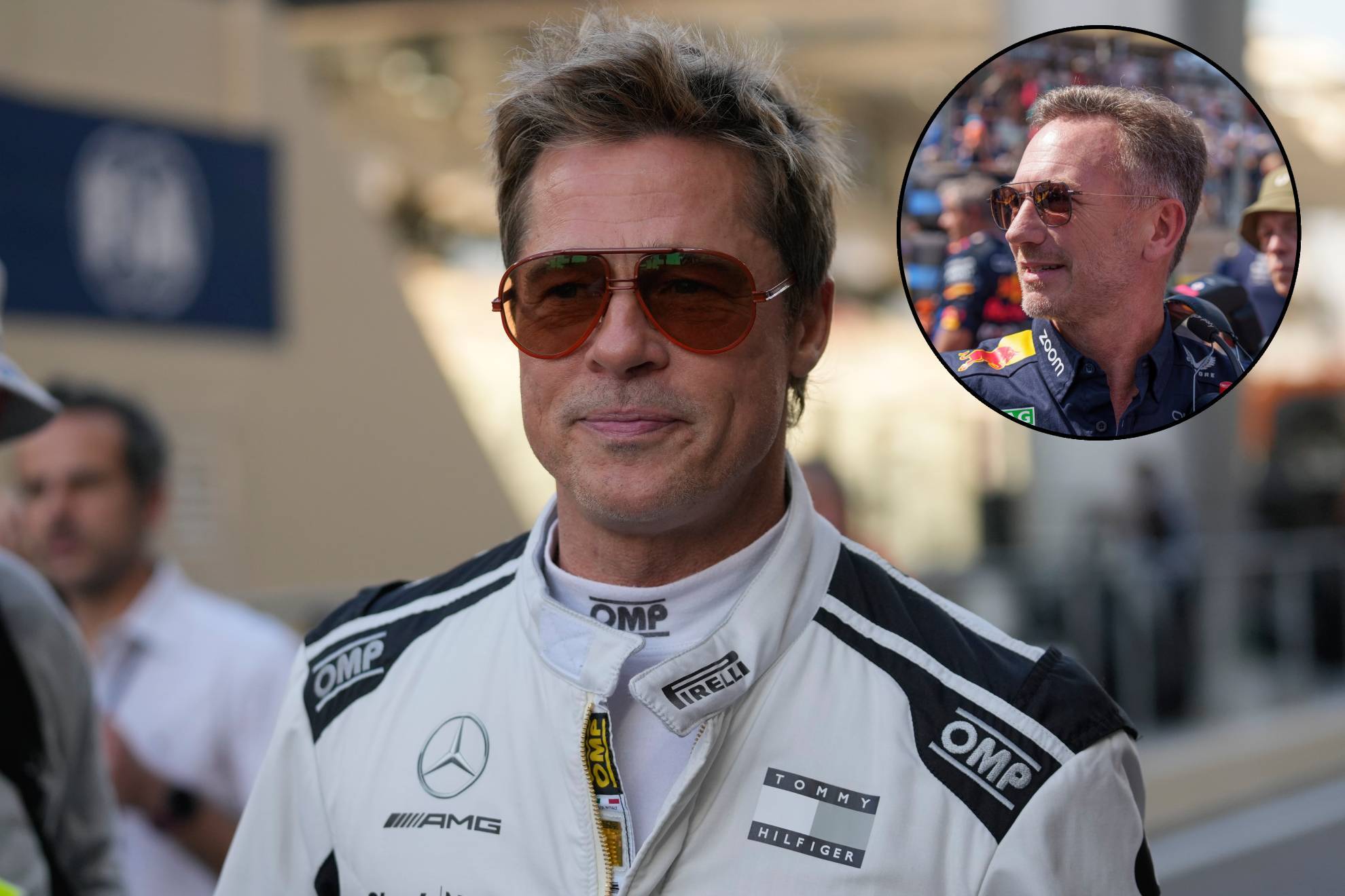 Brad Pitt Christian Horner Red Bull Racing F1