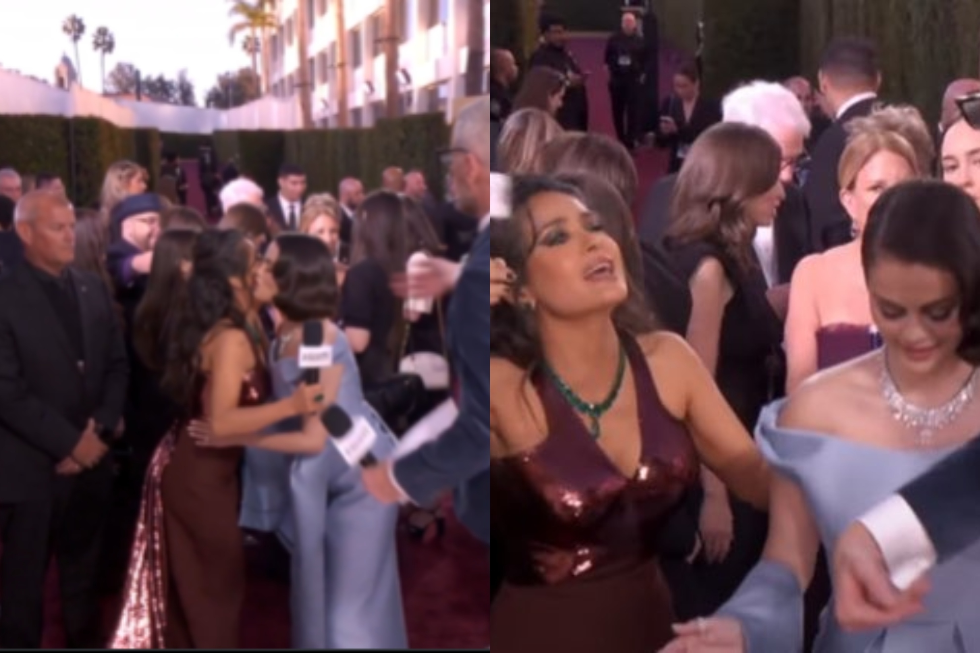 Salma Hayek y el gran gesto que tuvo con Selena G�mez en los Globos de Oro