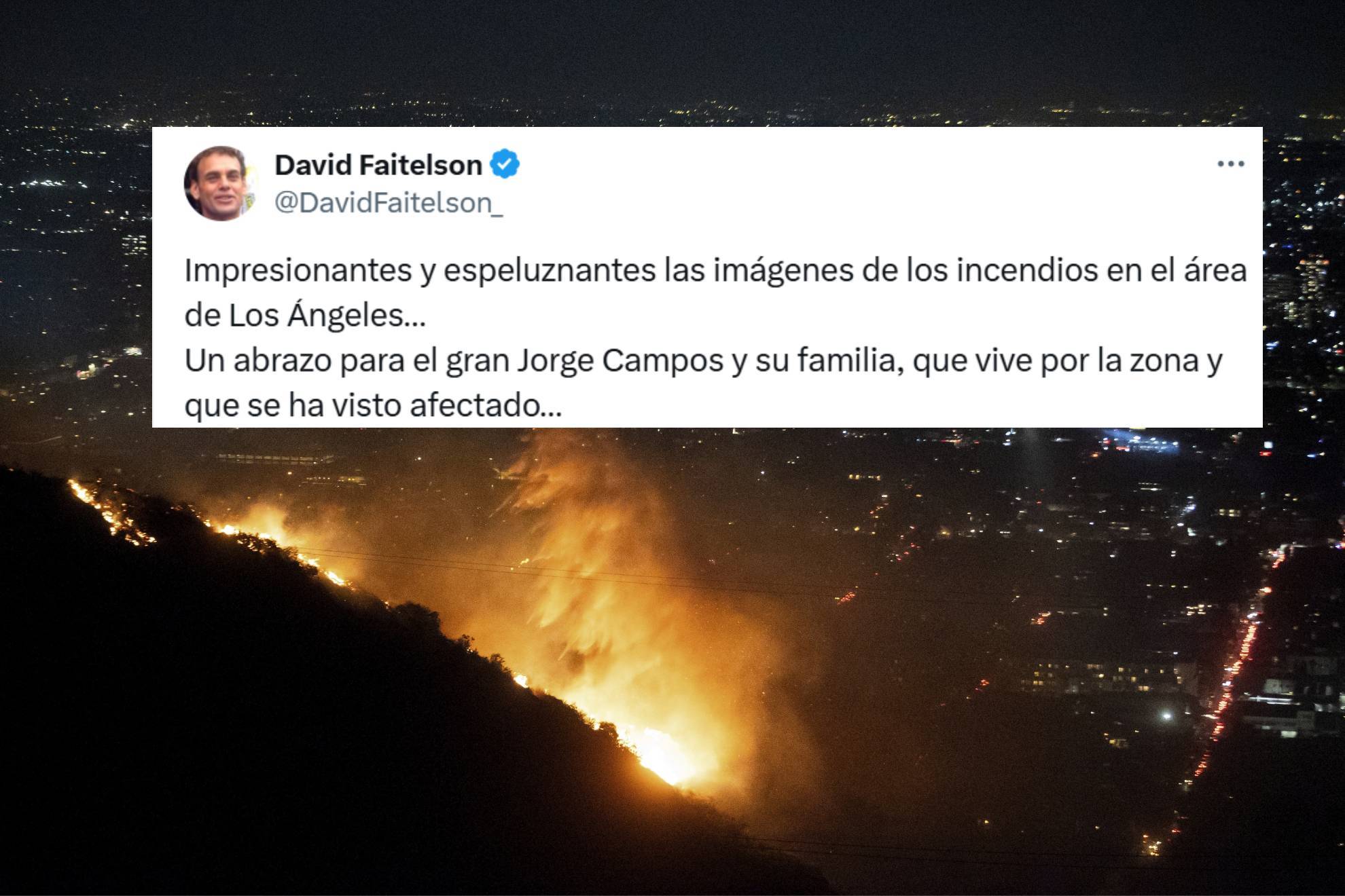 La publicaci�n de David Faitelson por la evacuaci�n que tuvo que hacer Jorge Campos