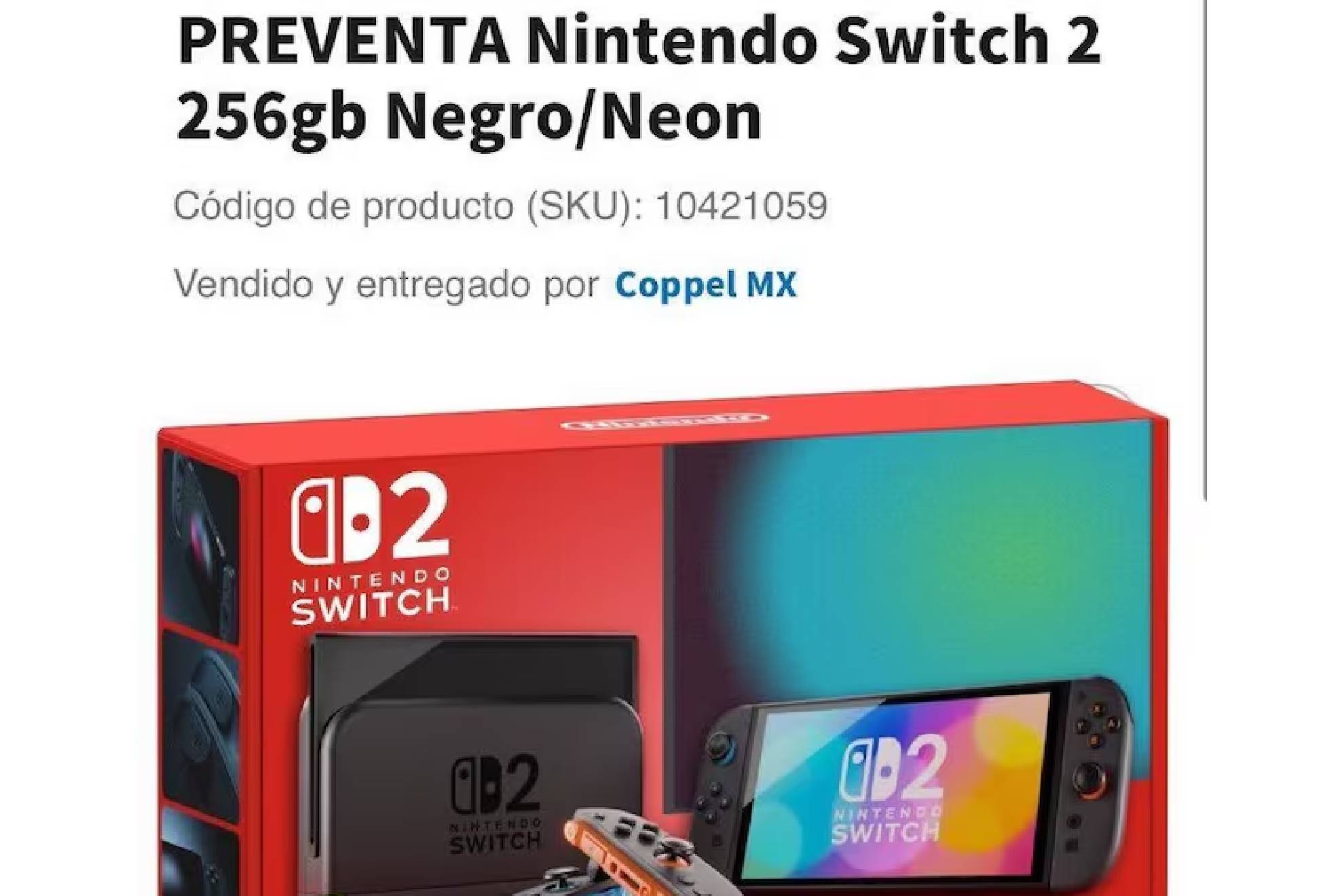 Coppel habr�a filtrado precio y modelo de la caja del esperado Nintendo Switch 2