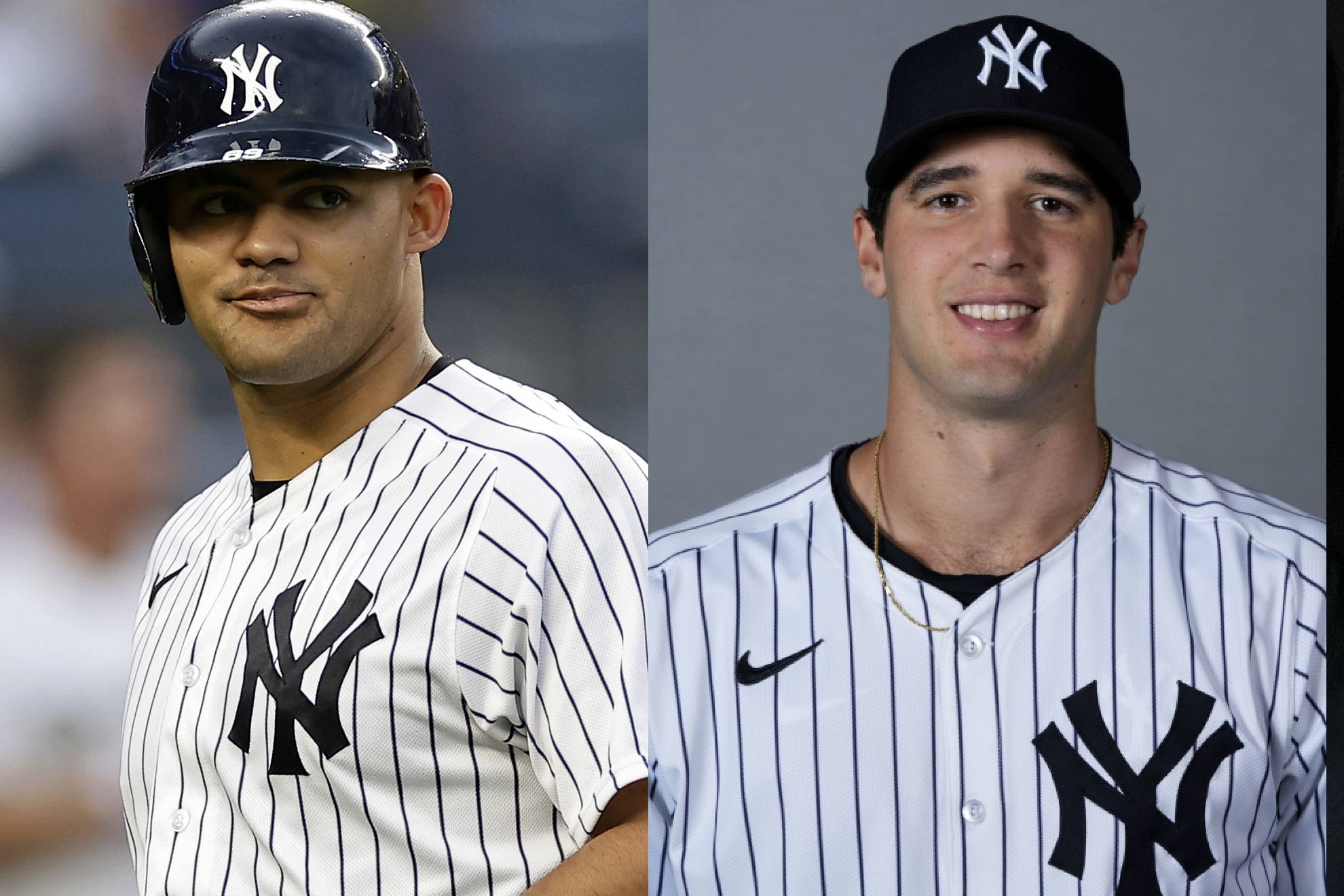 Jasson Dom�nguez y Spencer Jones, jugadores de Yankees