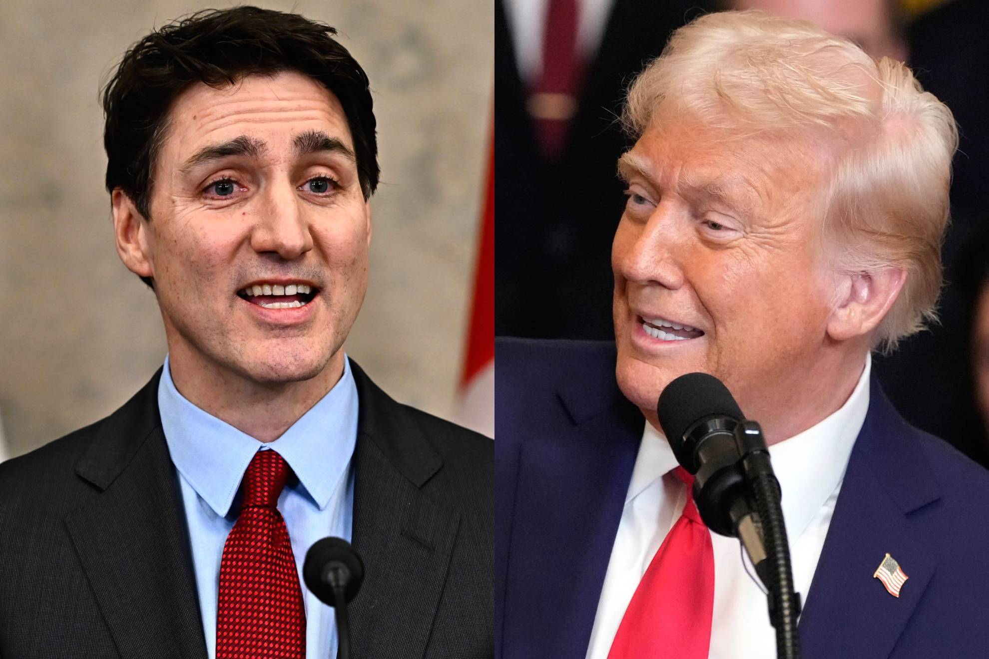 Justin Trudeau y Donald Trump.
