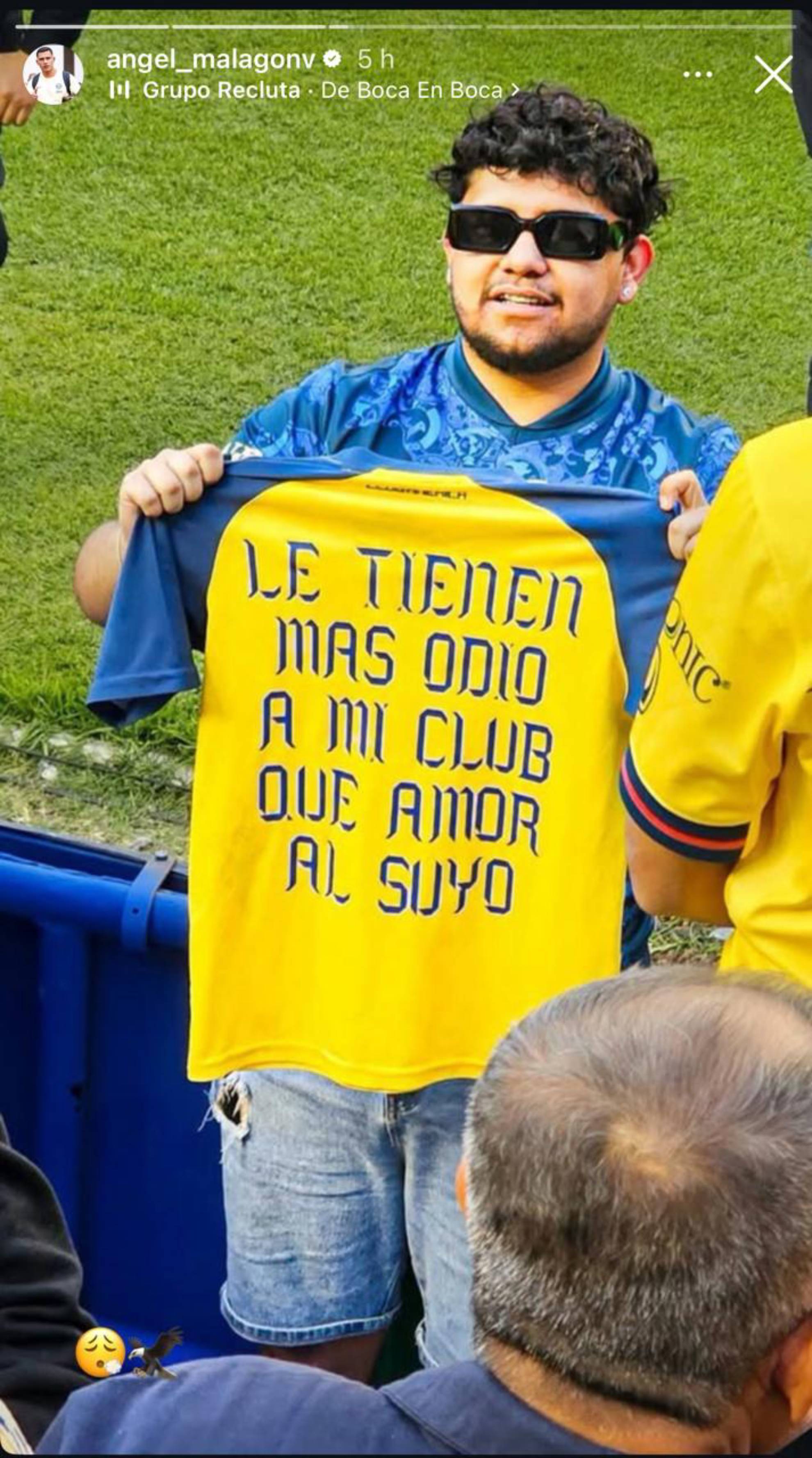 El posteo de Malag�n en redes sociales