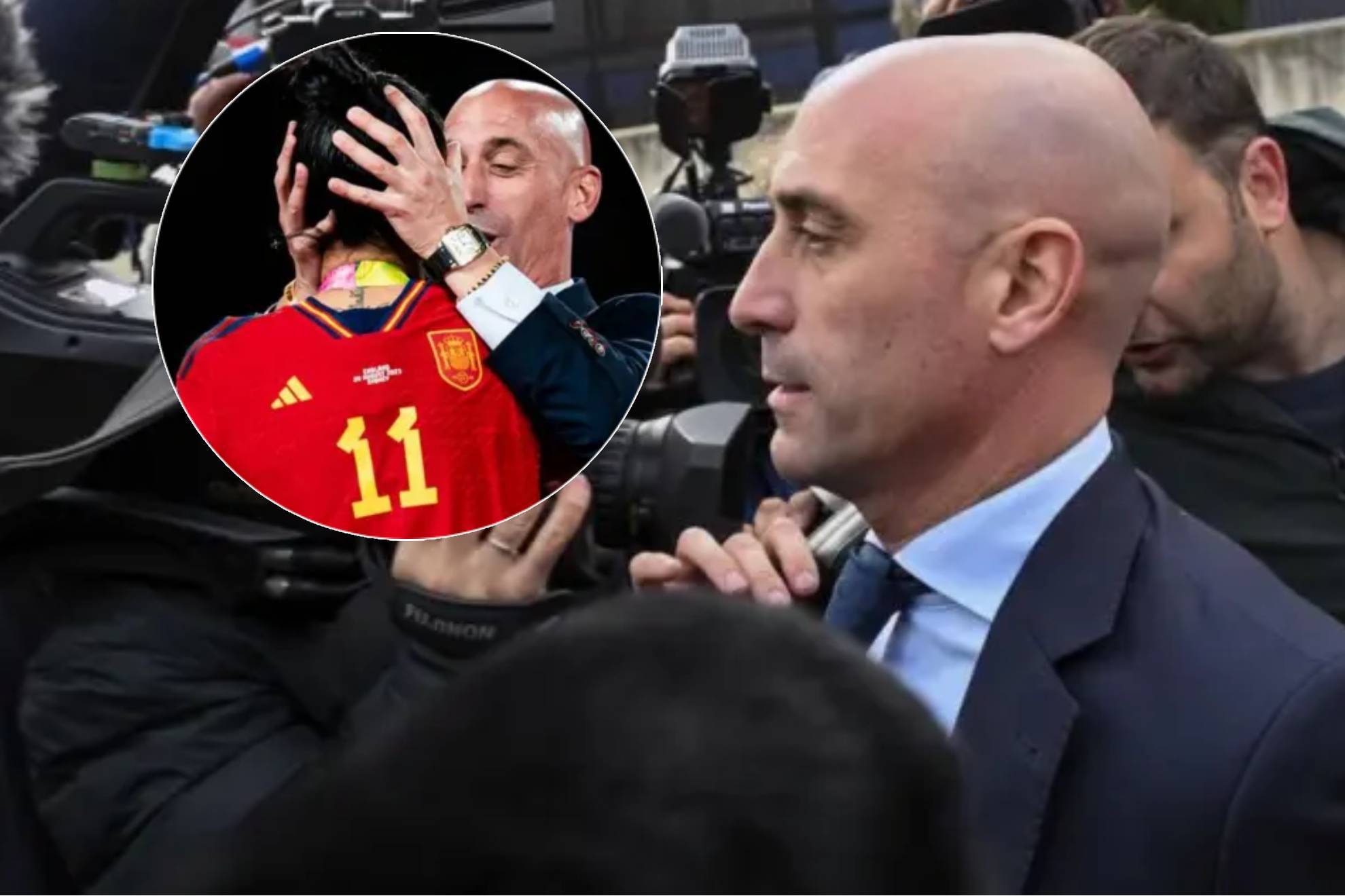 Luis Rubiales a su salida de la audiencia
