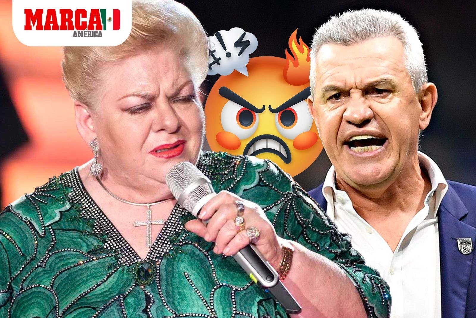 Paquita la del Barrio y Javier Aguirre.