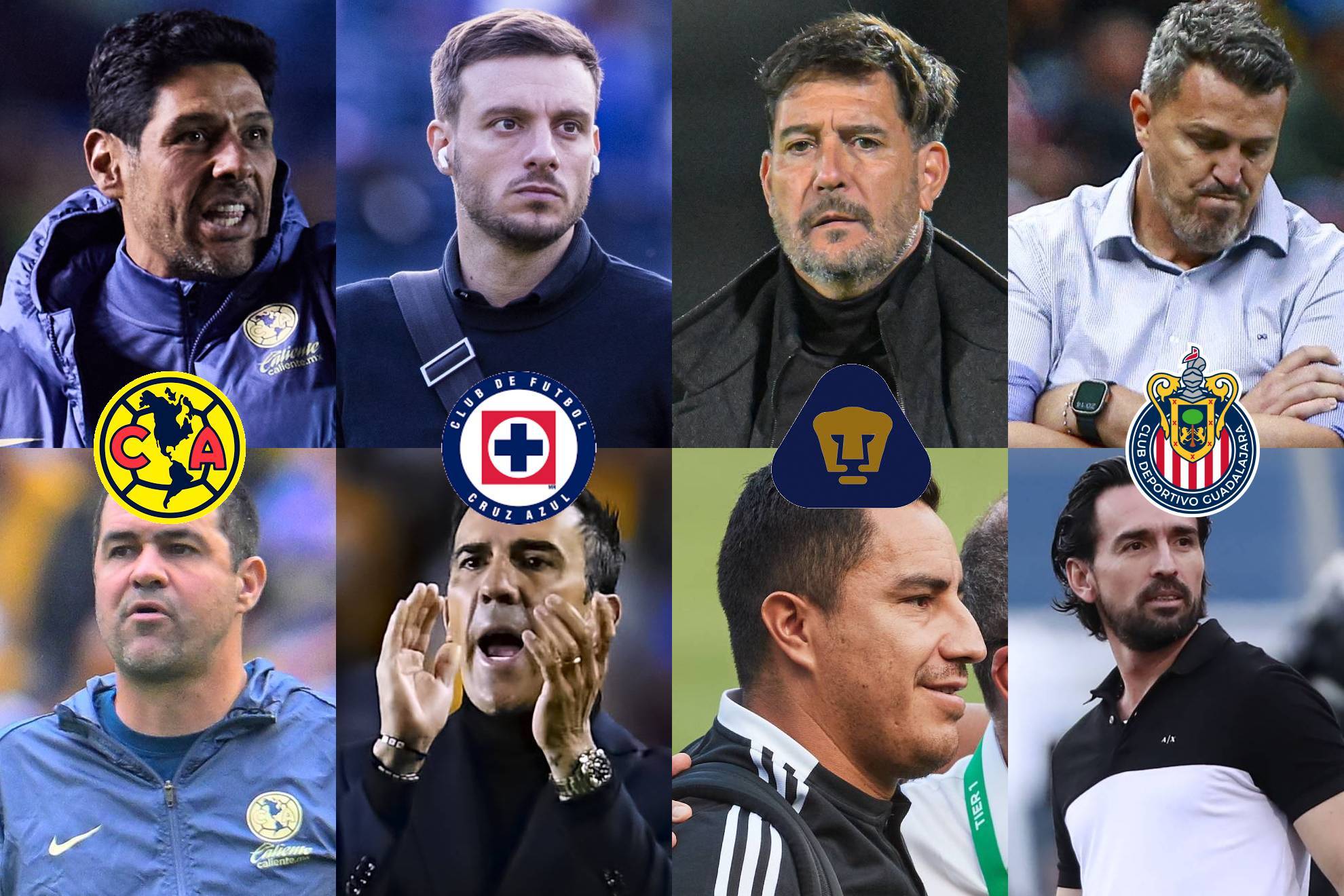 Am�rica, Cruz Azul, Pumas y Chivas han cambiado de DT en el torneo Clausura 2025 de la Liga MX.