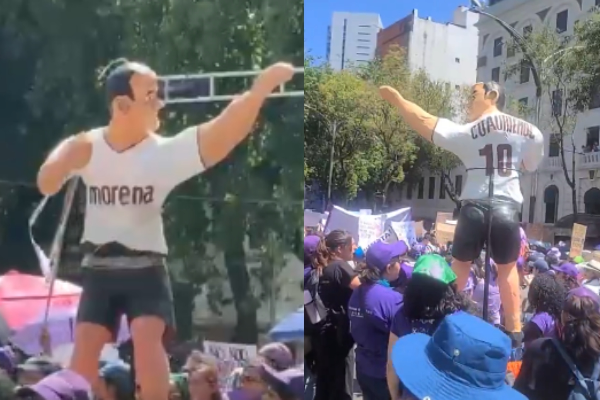 Cuauht�moc Blanco recibe repudio en la Marcha Internacional del D�a de la Mujer por las acusaciones de abuso sexual en su contra