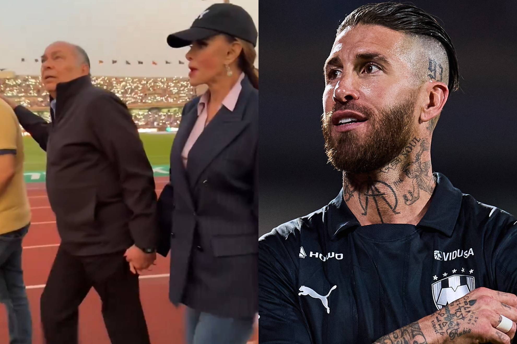 Antonio P�rez Garibay, Luc�a M�ndez y Sergio Ramos.