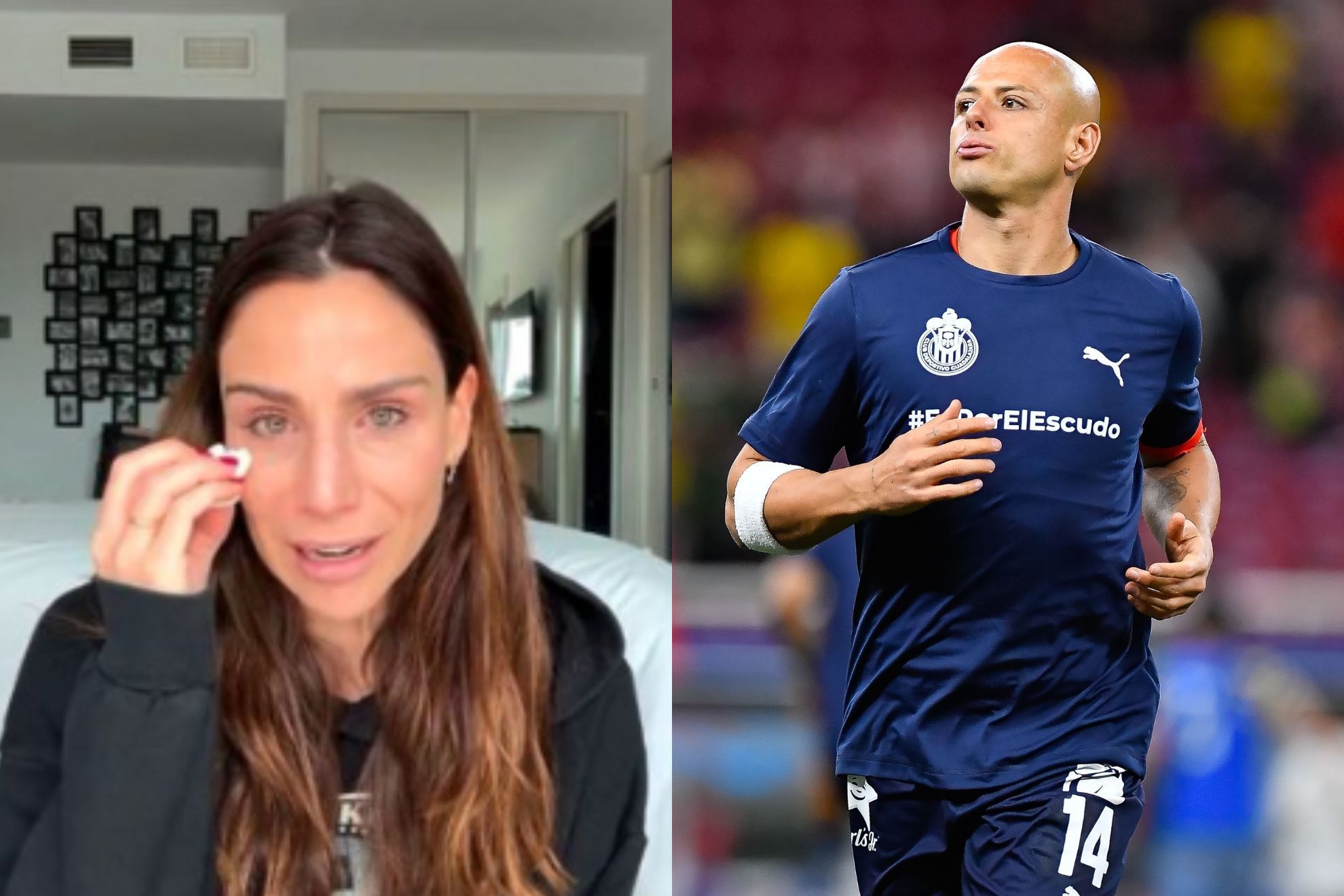 Ex novia de Chicharito llora al hablar de enfermedad de su hijo