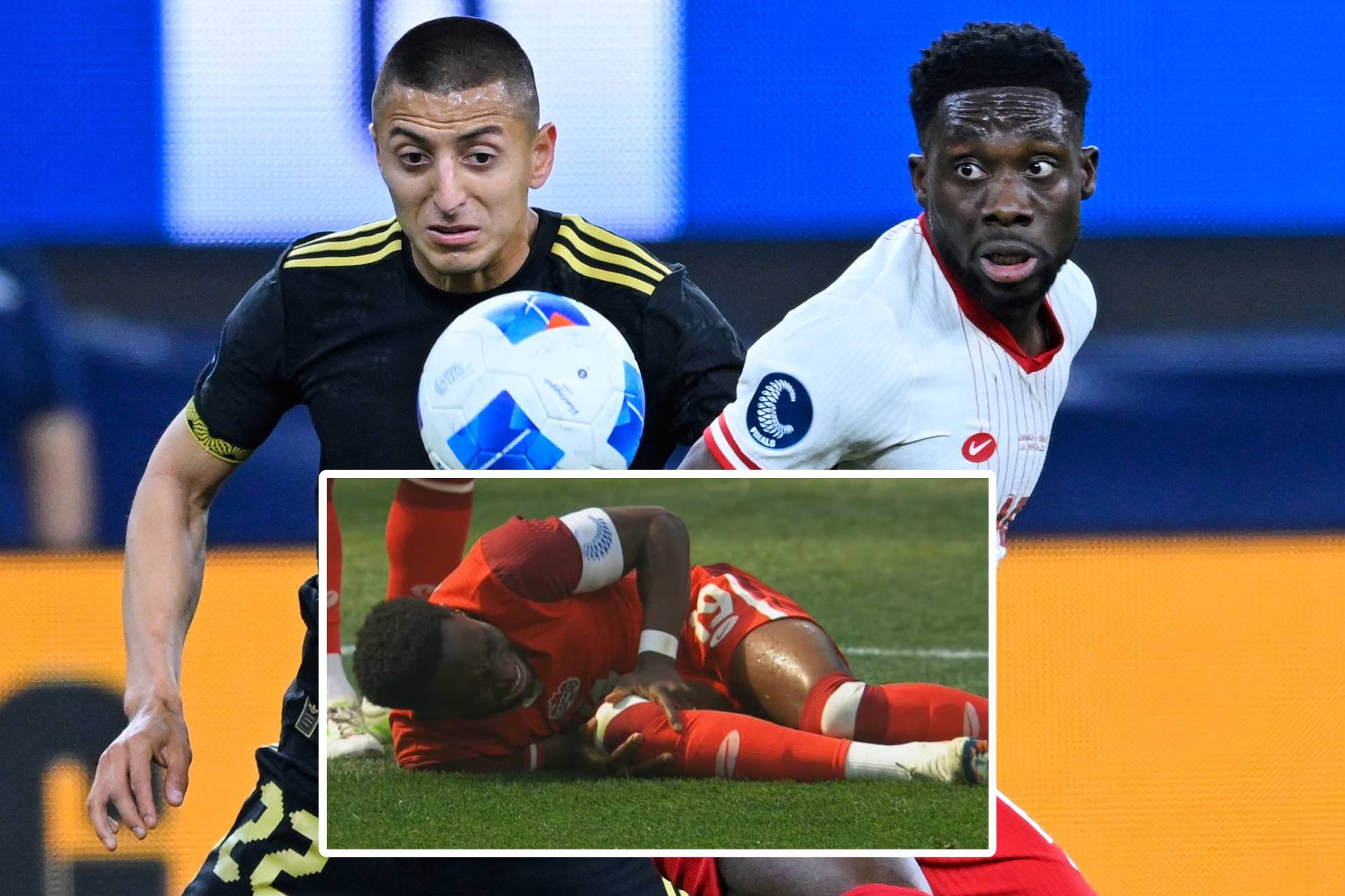 Alphonso Davies sali� tocado ante M�xico, y aun as�, lo metieron ante EEUU