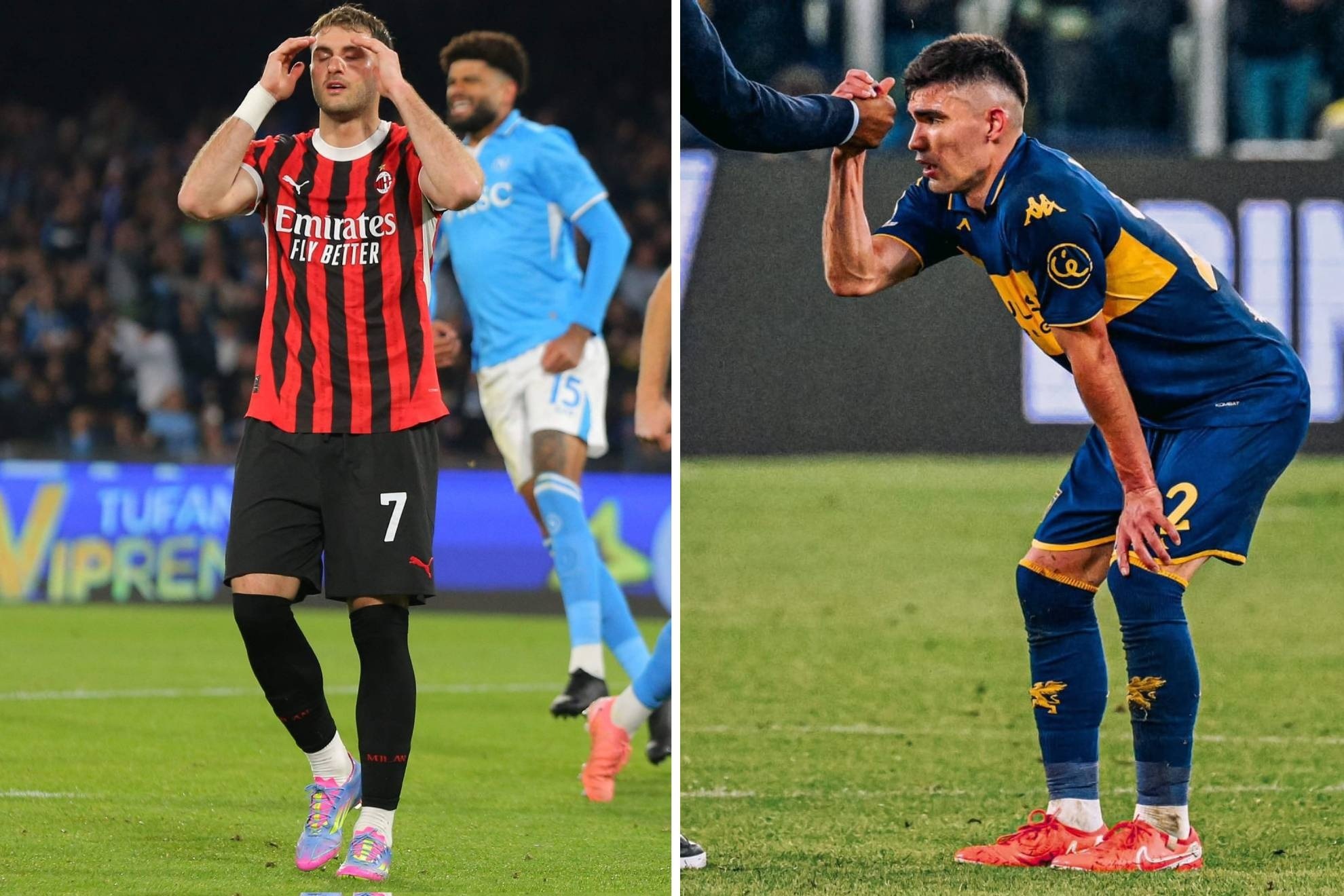 Santiago Gim�nez (izq) / Johan V�squez (der)