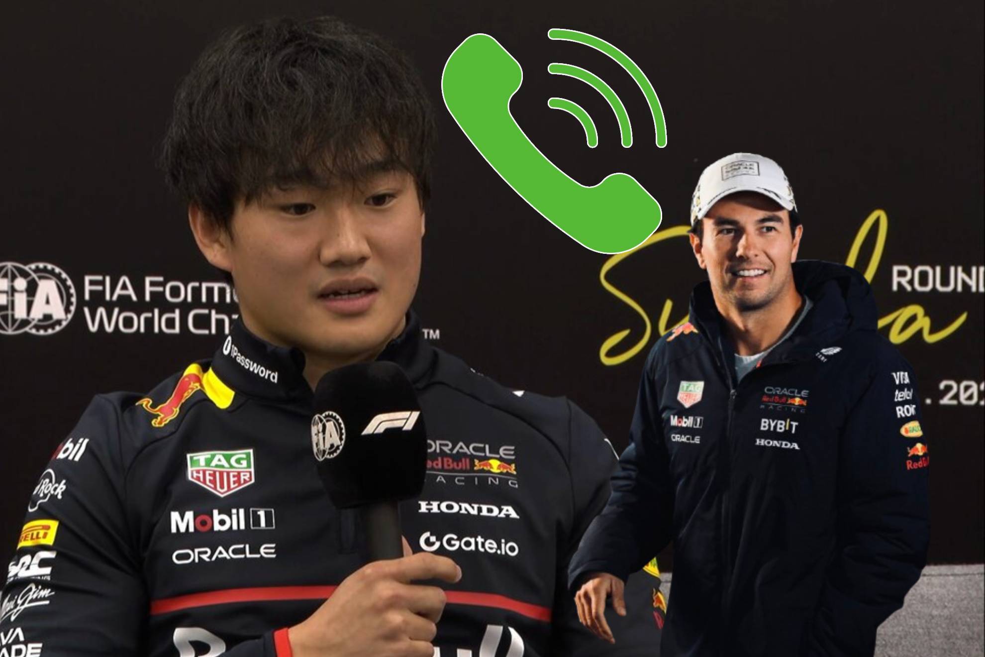 La llamada de Checo P�rez a Tsunoda que lo ilusiona en Red Bull