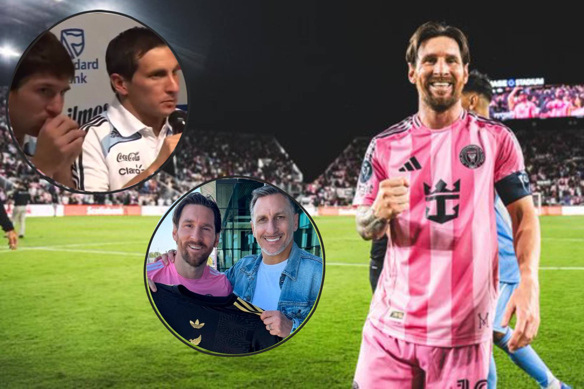 Chaco Gim�nez y Messi.