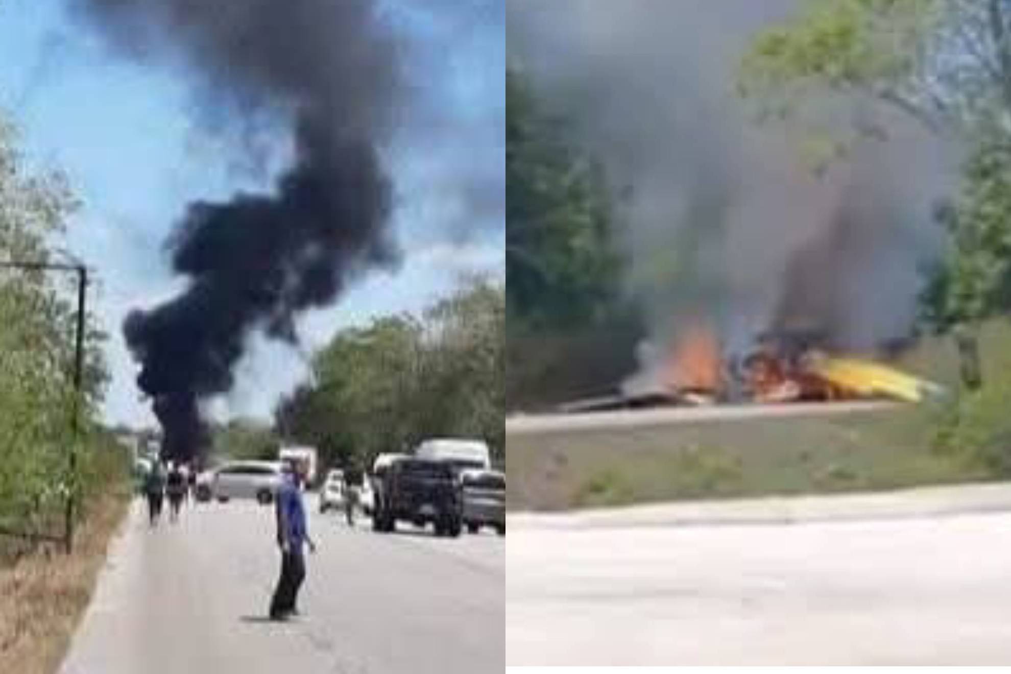 Avioneta aterriza de emergencia en carretera de Yucat�n.