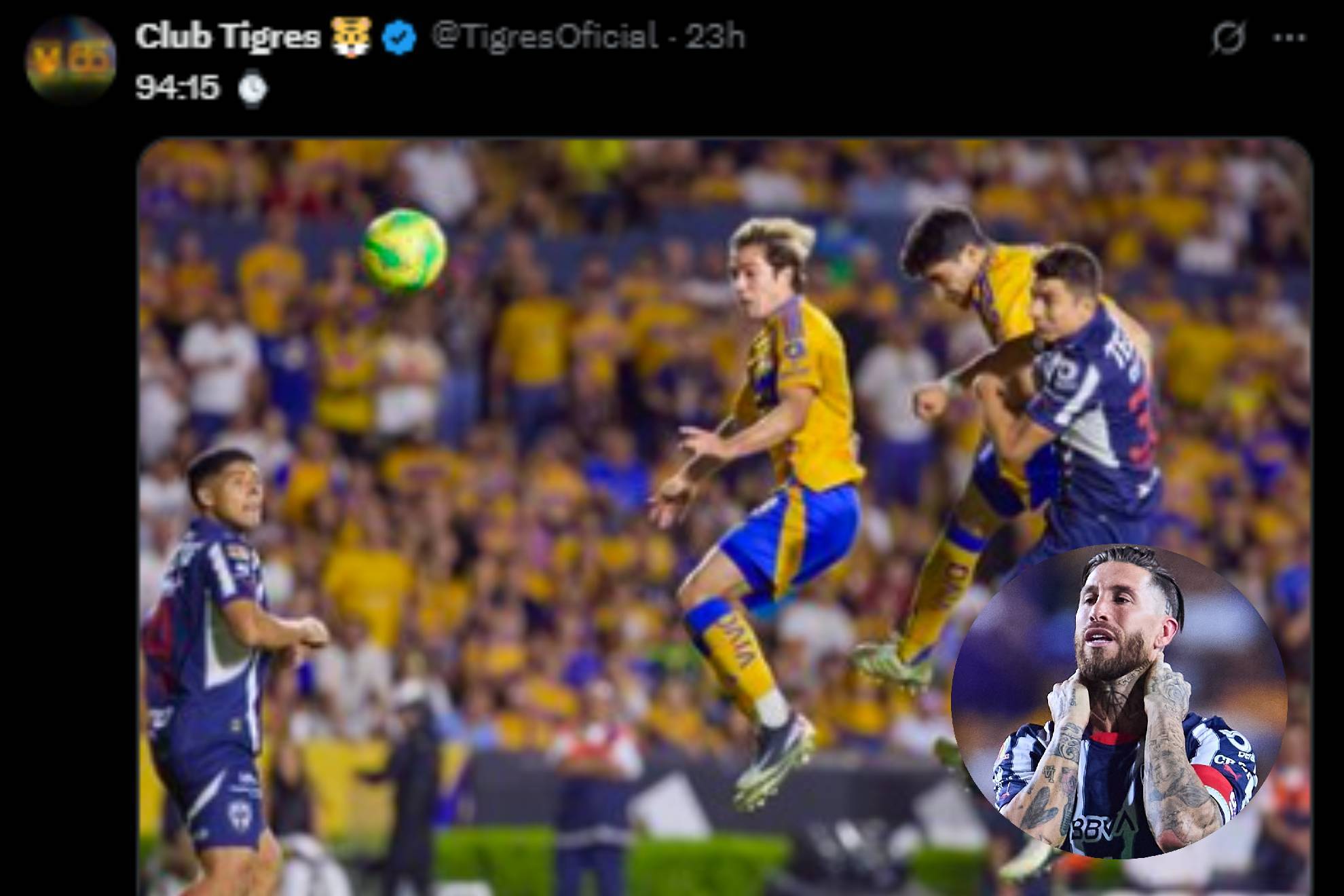Sergio Ramos sufri� un gol ag�nico de Tigres.