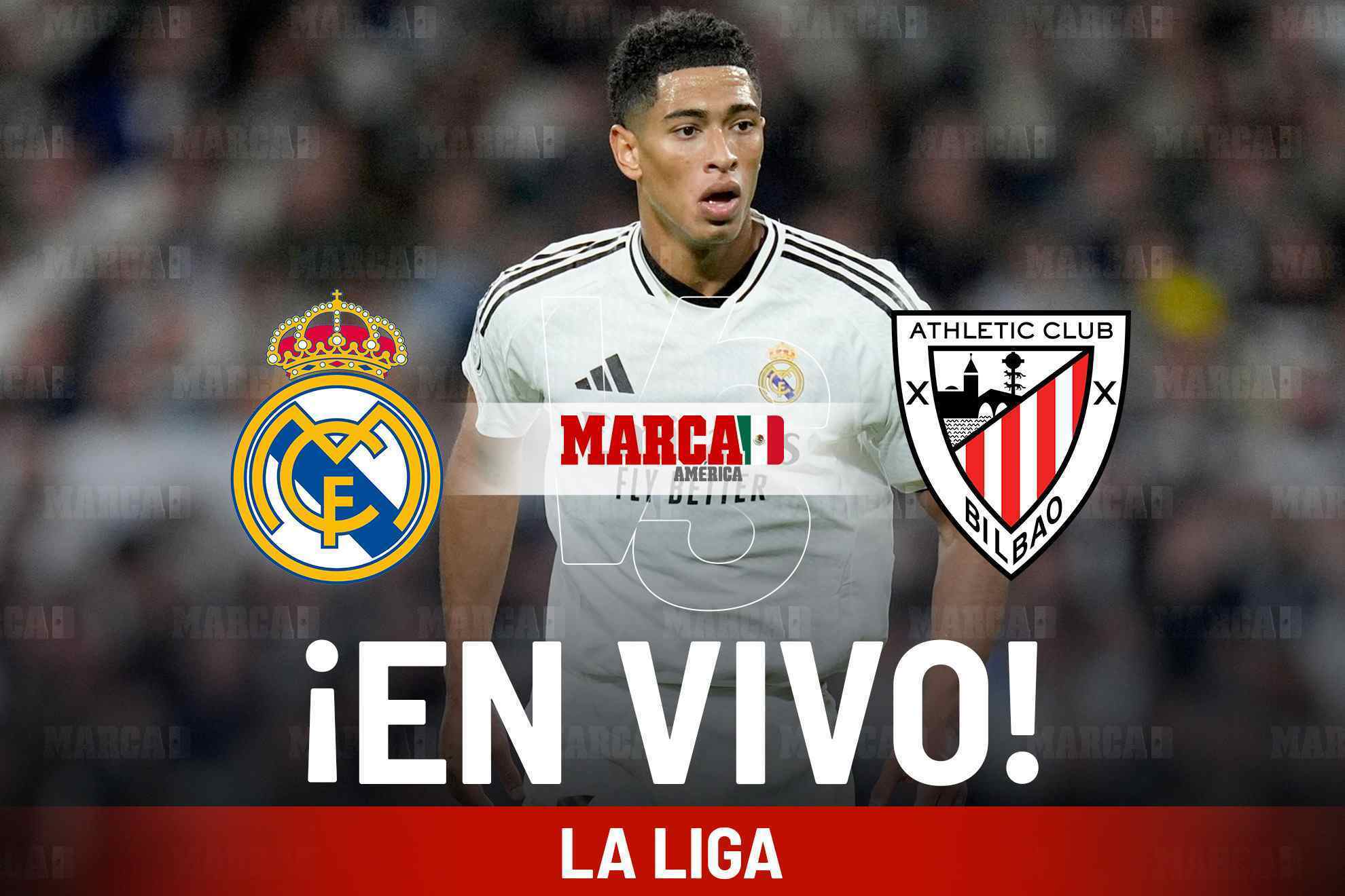 Real Madrid vs Athletic Bilbao EN VIVO. Partido Vinicius hoy LaLiga 2025