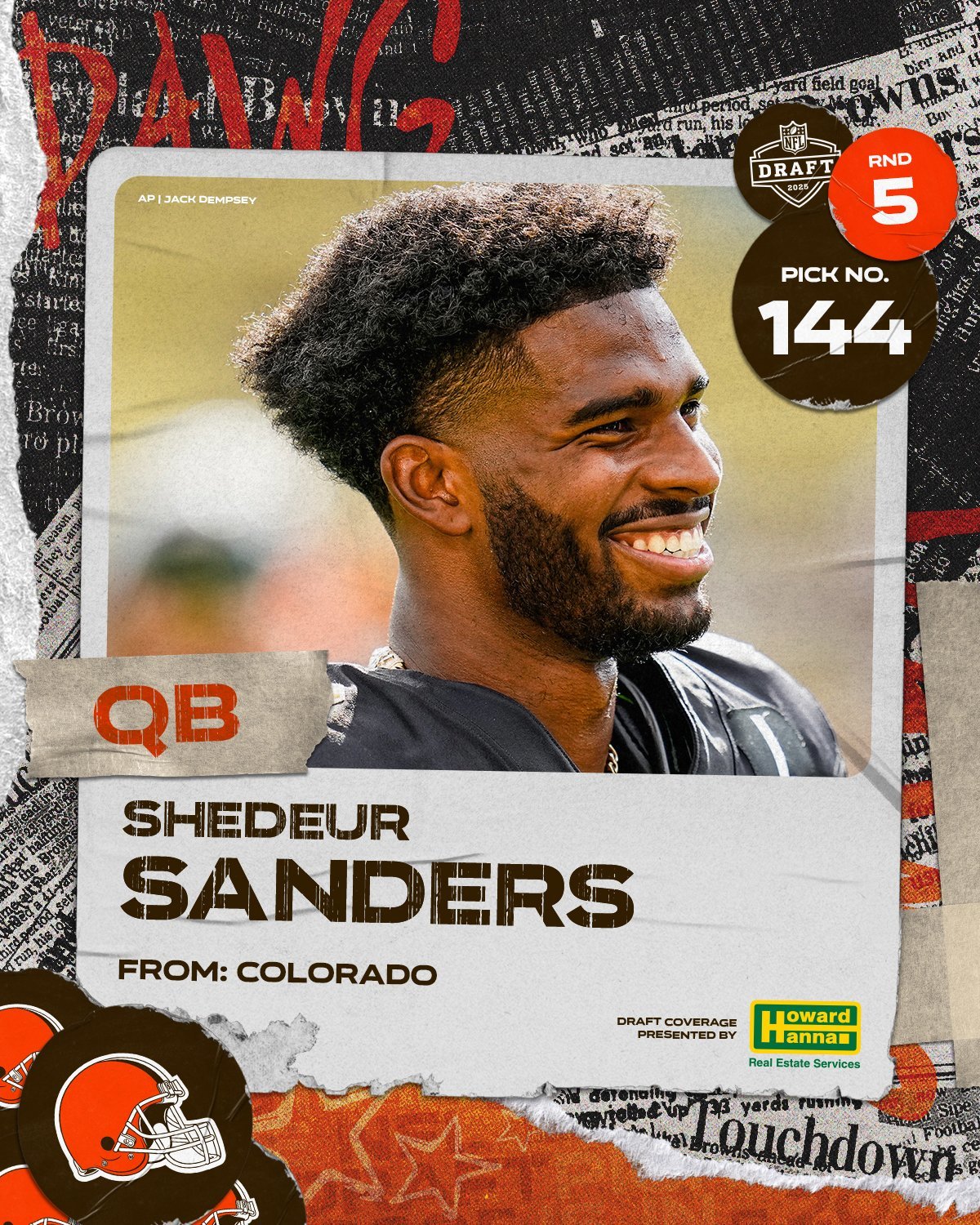 Shedeur Sanders fue la selecci�n 144 del Draft, y tuvieron que pasar 5 QB's antes que �l, incluido otro con los Browns
