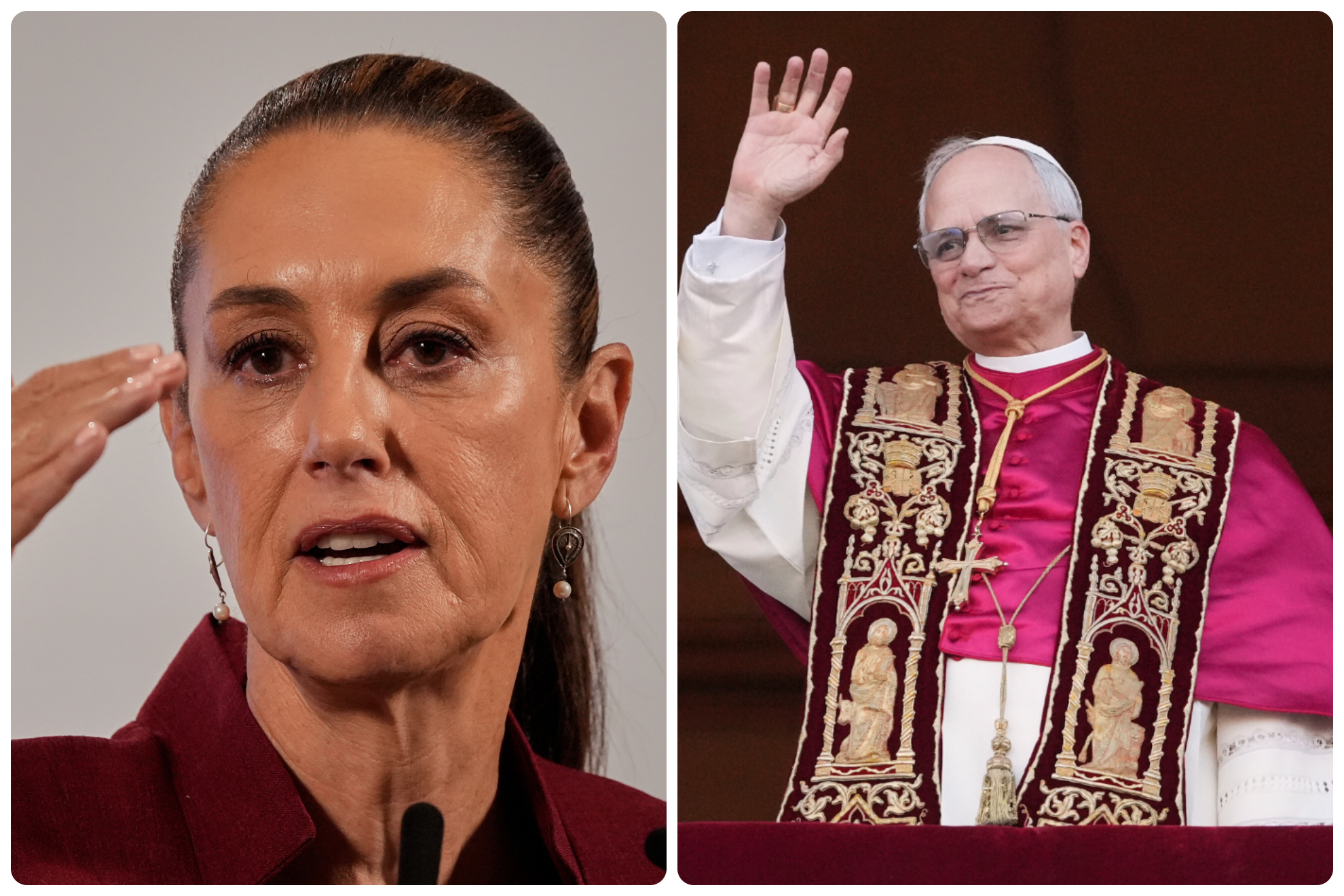 La presidenta de M�xico felicit� a Robert Prevost por su nombramiento como Papa.