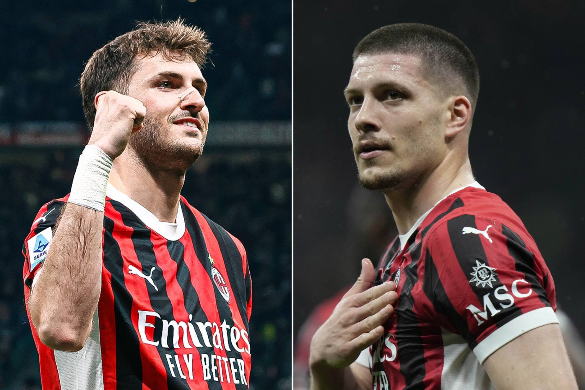 Santiago Gim�nez AC Milan Luka Jovic Copa Italia