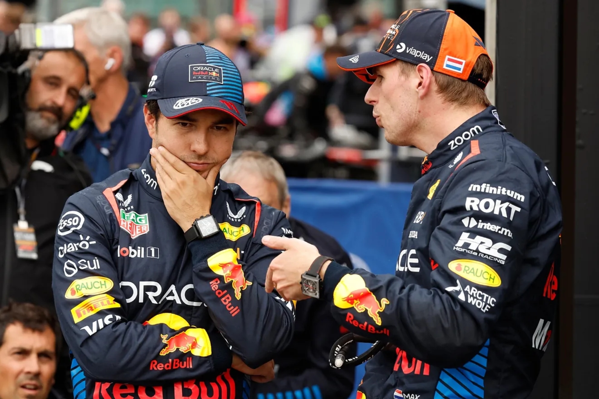 Checo y Verstappen, en un Gran Premio de 2024