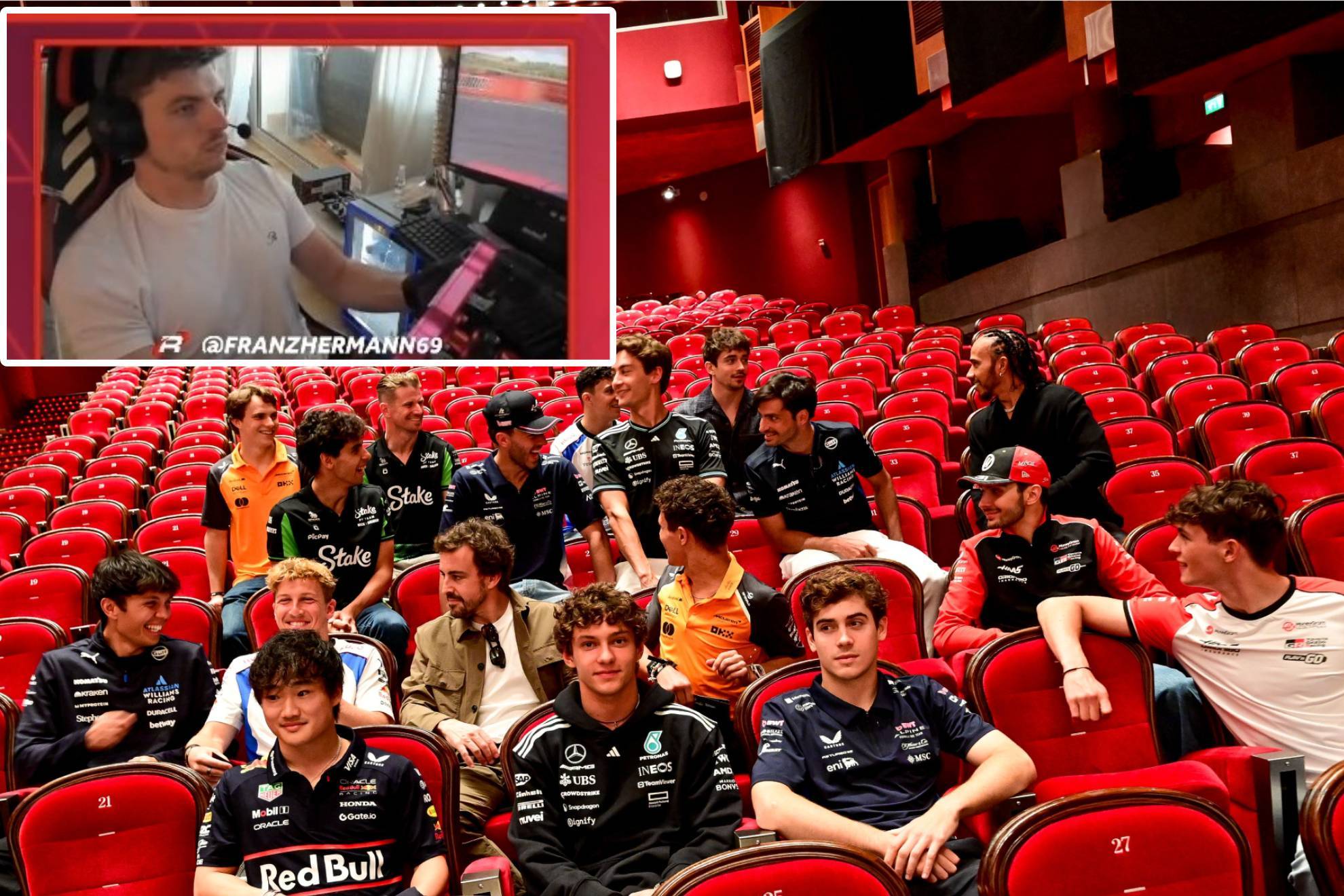 Mad Max se qued� practicando en el simulador durante el estreno de F1: The Movie en M�naco