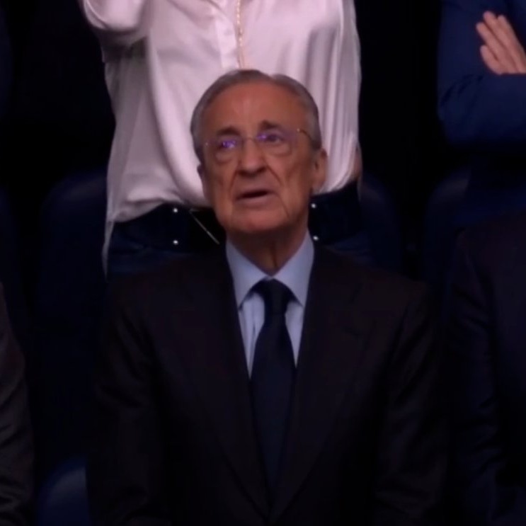 La cara de Florentino P�rez a las palabras de Ancelotti