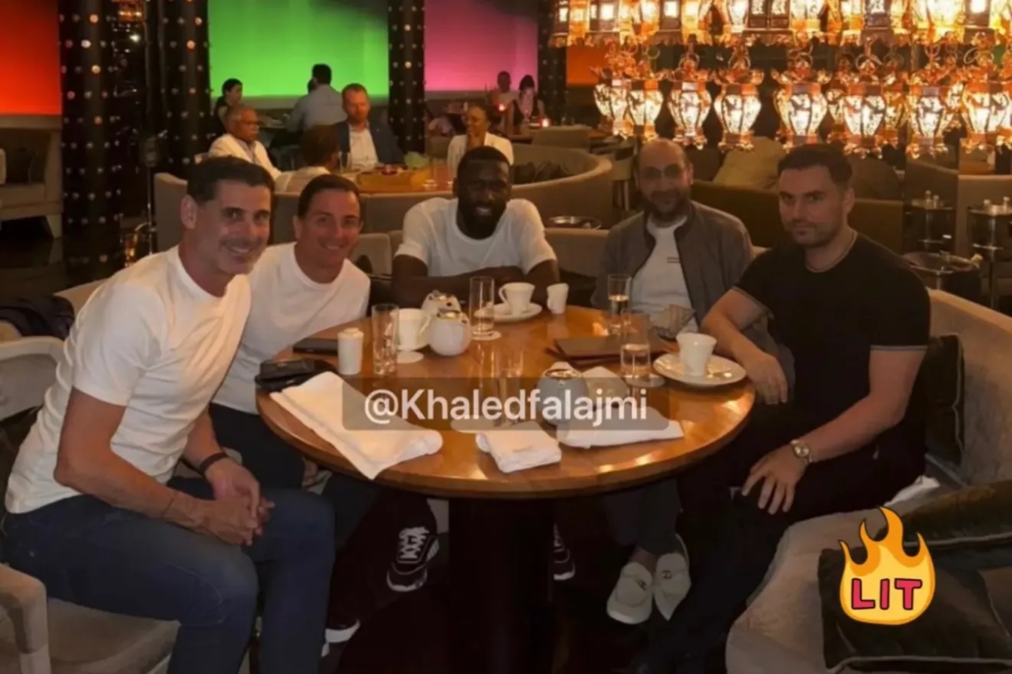 Rudiger, en el centro de la imagen, junto a Fernando Hierro o Fran porras, entre otros