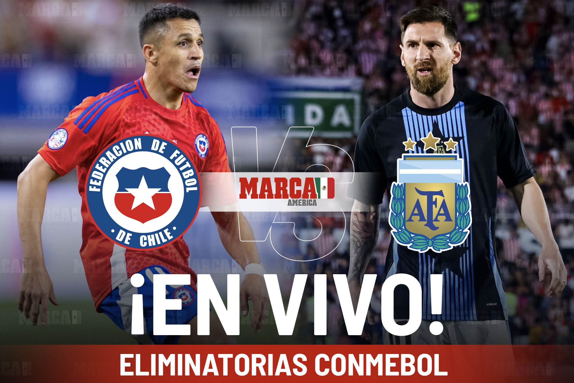 Chile vs Argentina EN VIVO Hoy. Partido de Messi en las Eliminatorias Conmebol 2025
