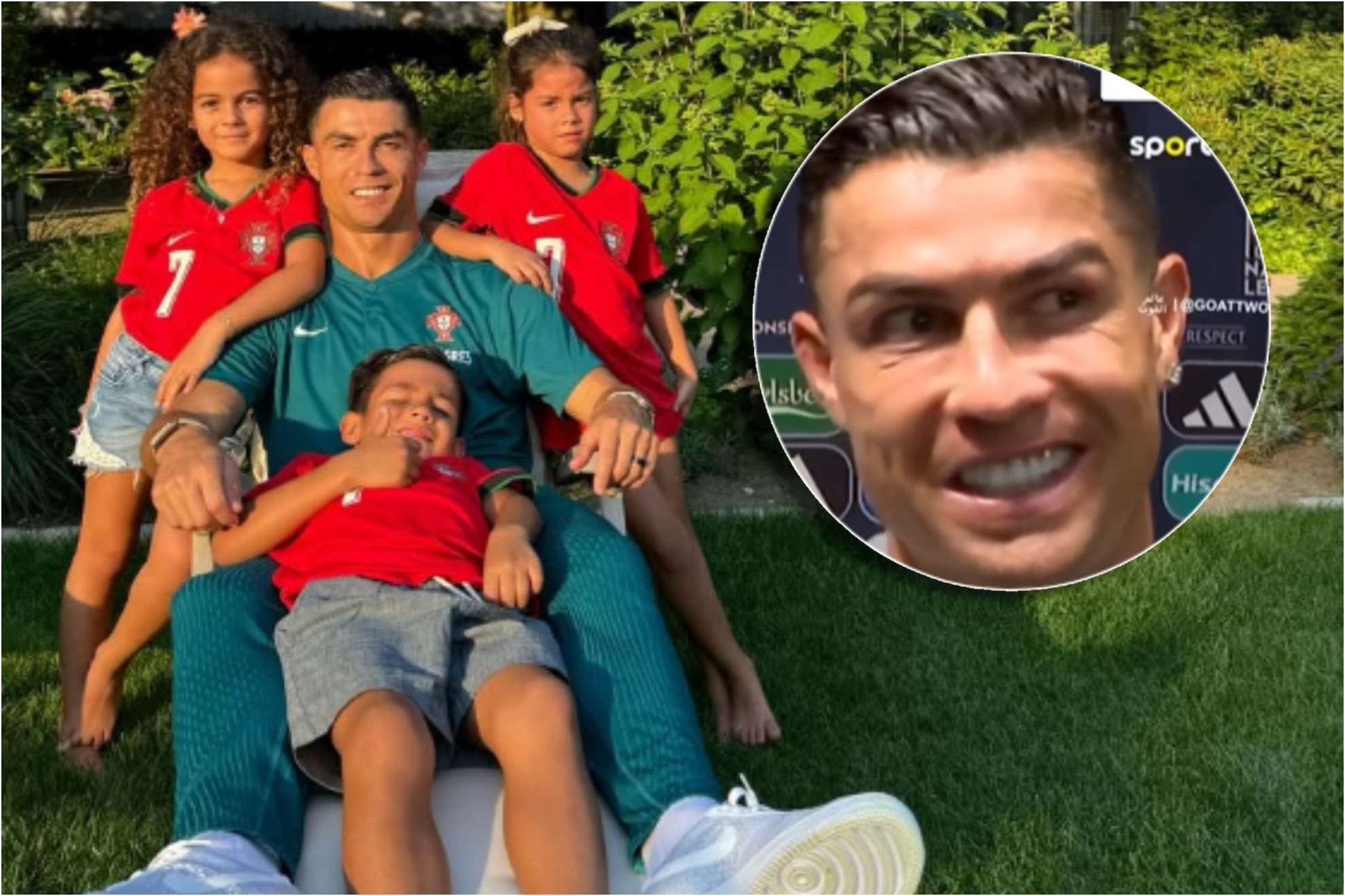 Mensaje de Cristiano a las bromas de sus hijos: Siempre me cantan Espa�a, ahora me respetar�n m�s
