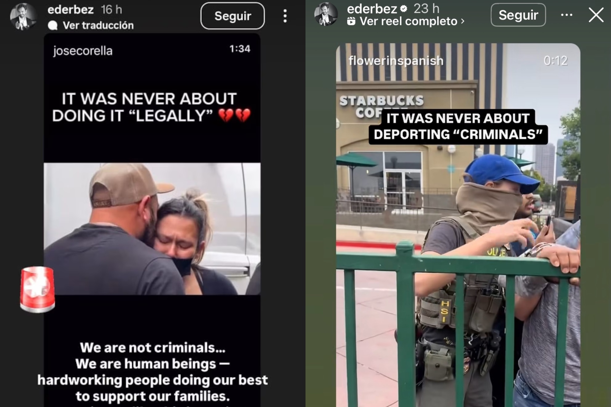 Eugenio Derbez y sus historias de Instagram