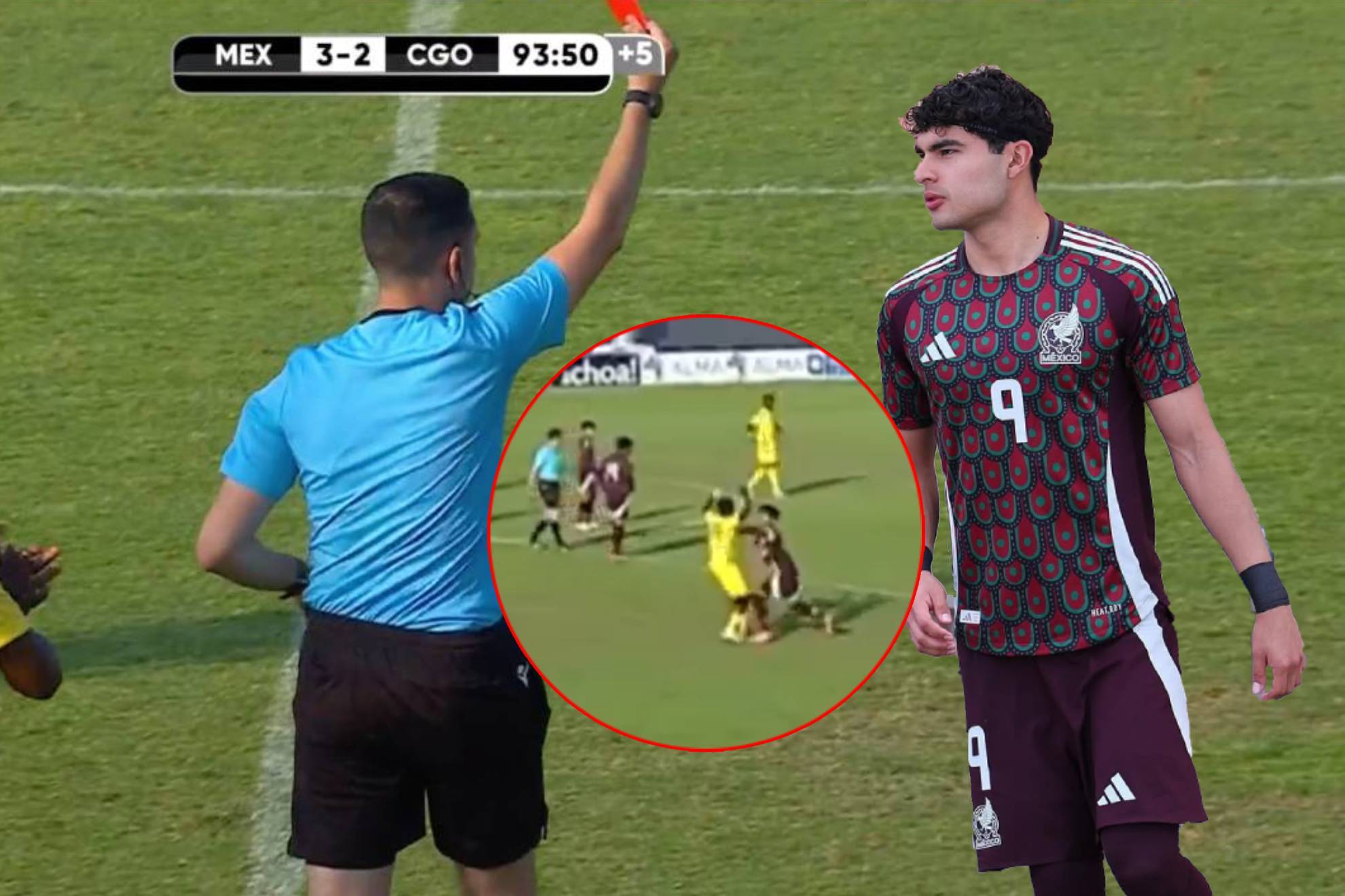 El delantero dej� con 9 al Tri en el ocaso del partido ante Congo