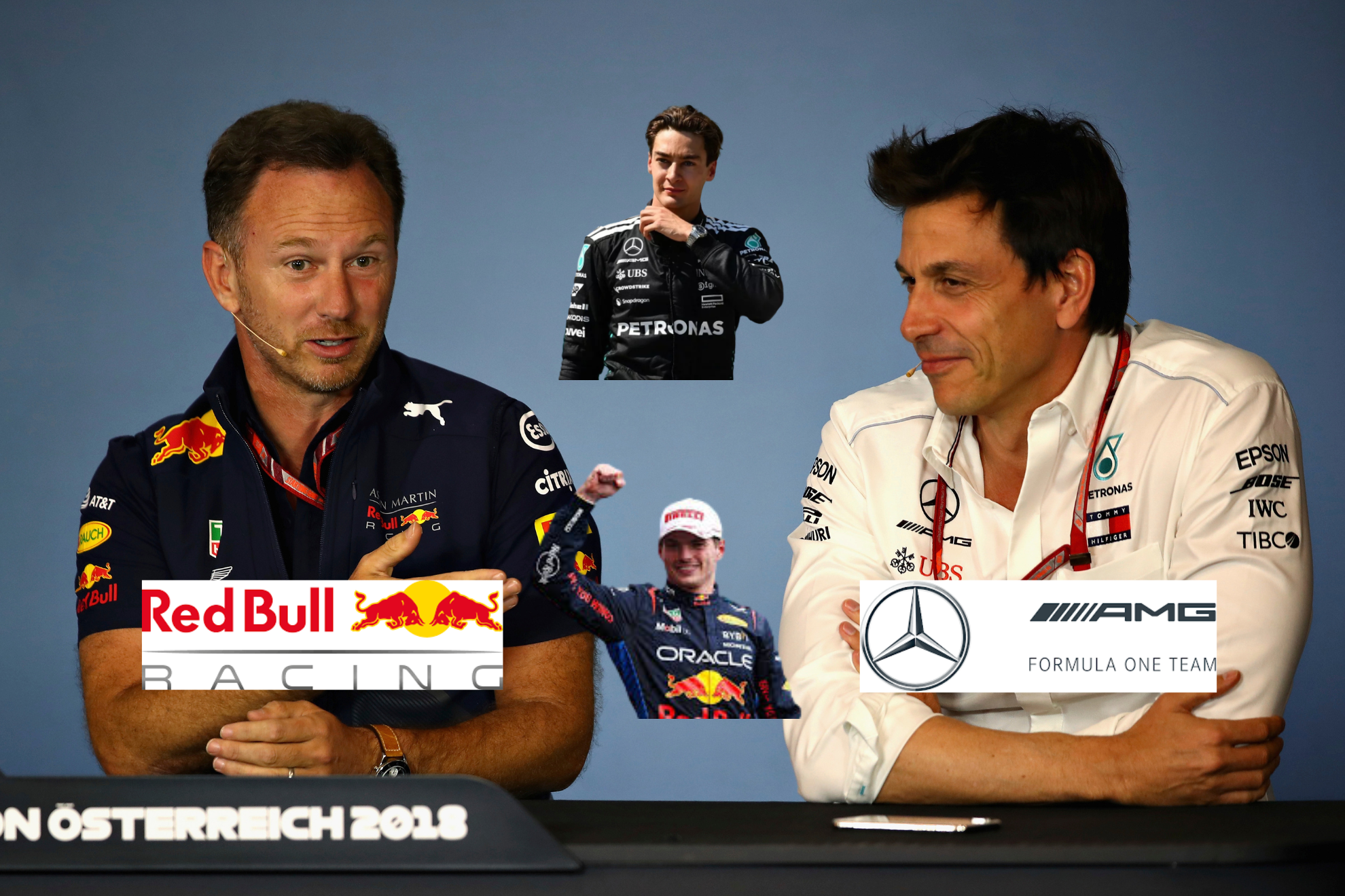 Guerra entre Red Bull y Mercedes por la protesta contra George Russell... �con Checo P�rez en el medio!