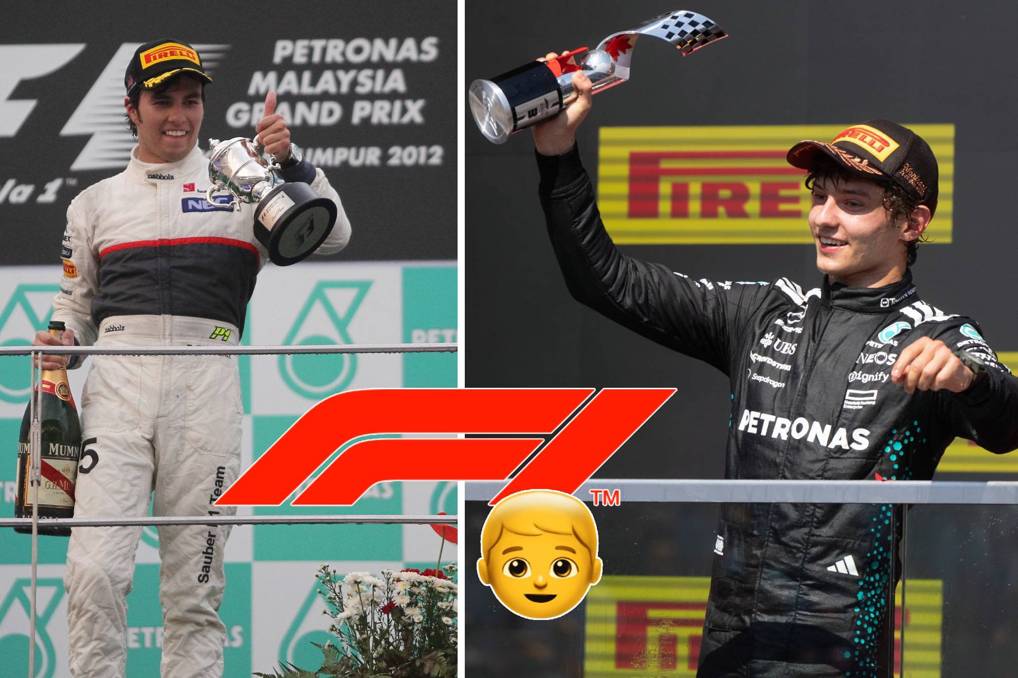 El piloto de Mercedes se subi� a su primer podio en F�rmula 1